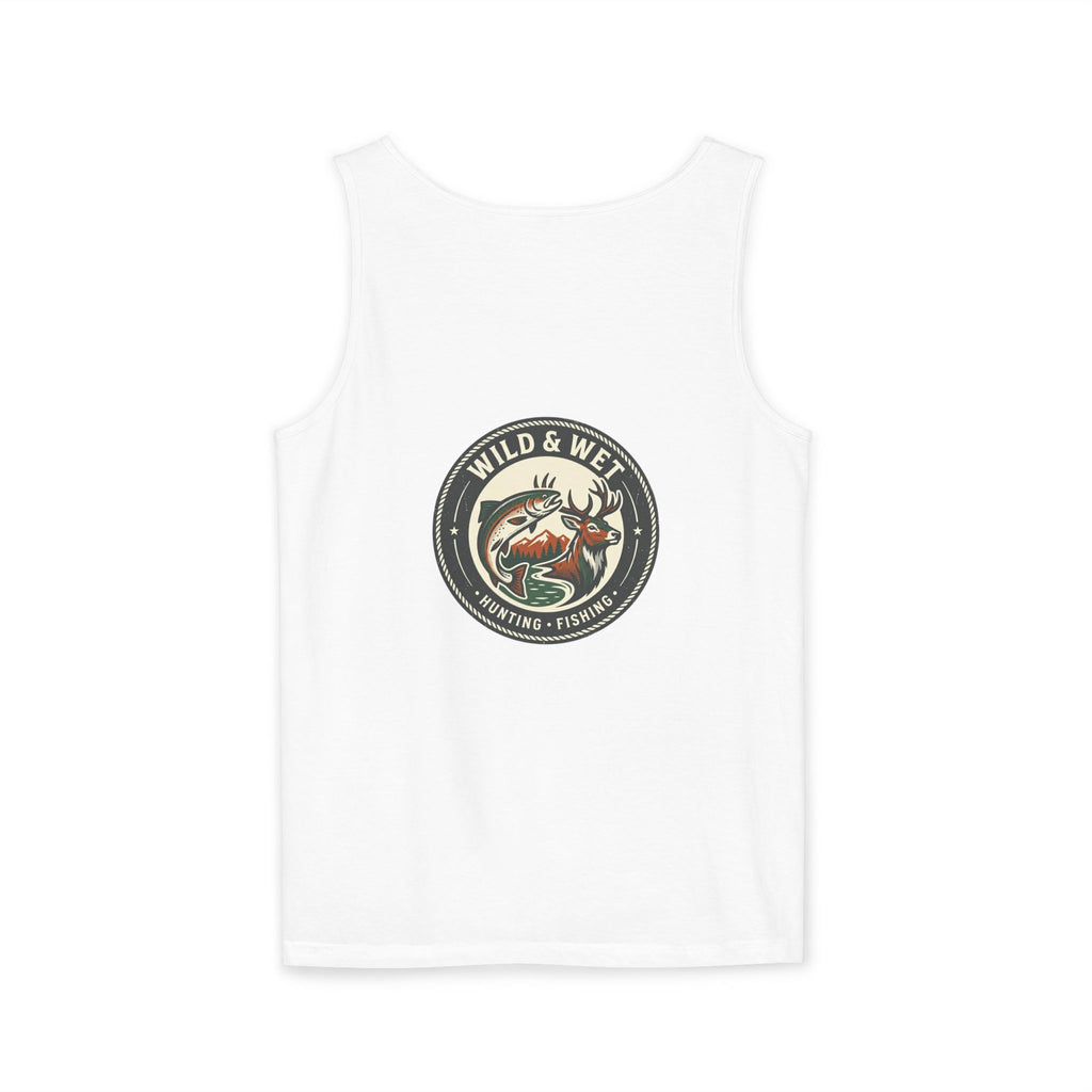 Wild & Wet Fishing Tank Top — Vintage Fish Crest Sleeveless Tee