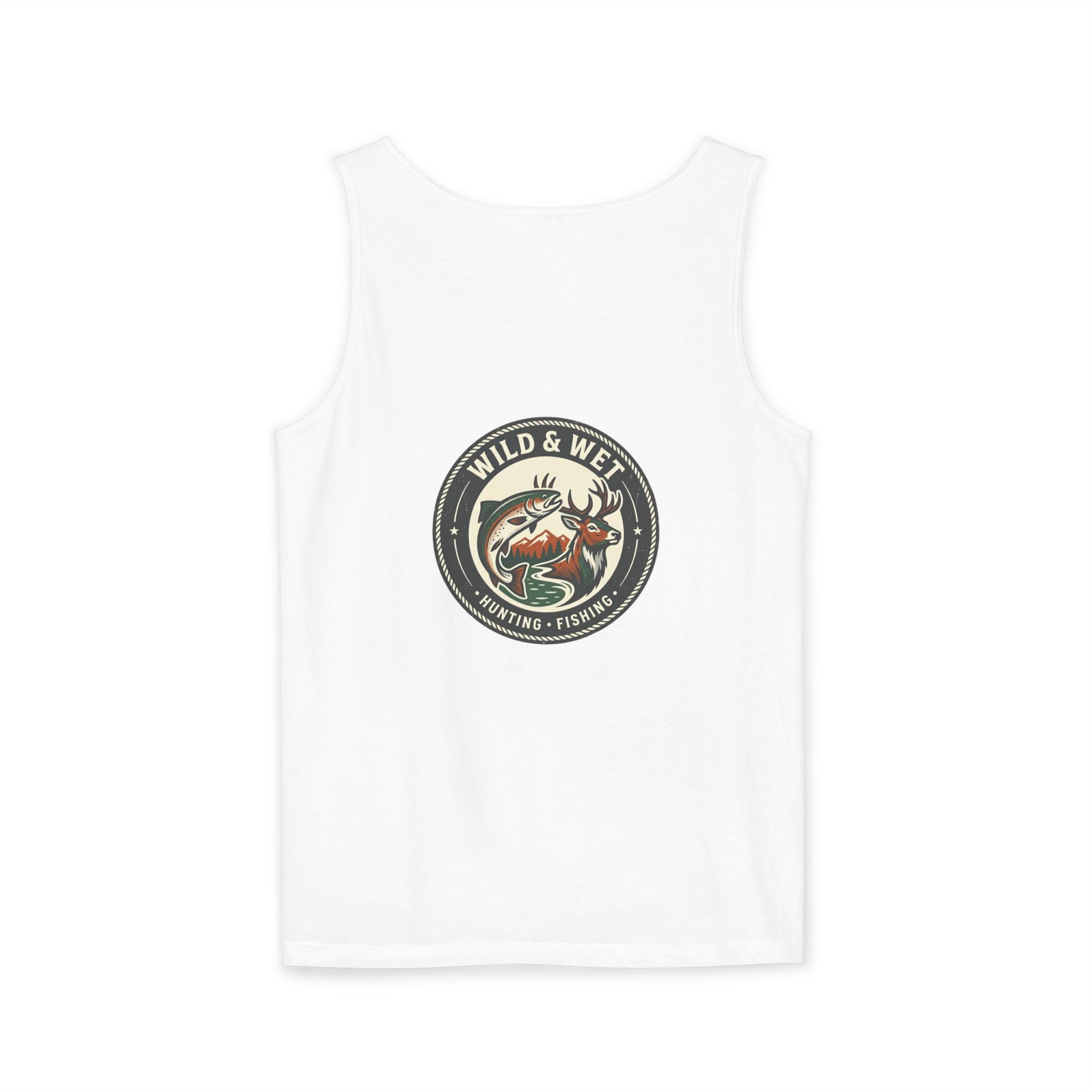 Wild & Wet Fishing Tank Top — Vintage Fish Crest Sleeveless Tee