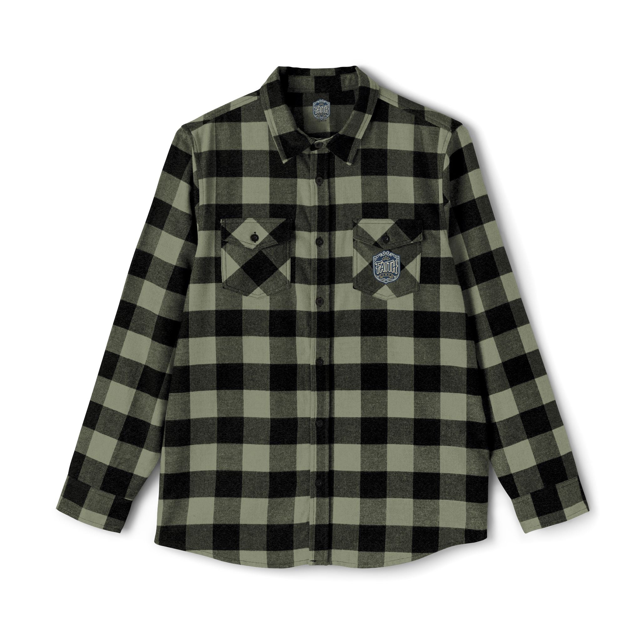 Olive & Black Buffalo Plaid Flannel Shirt