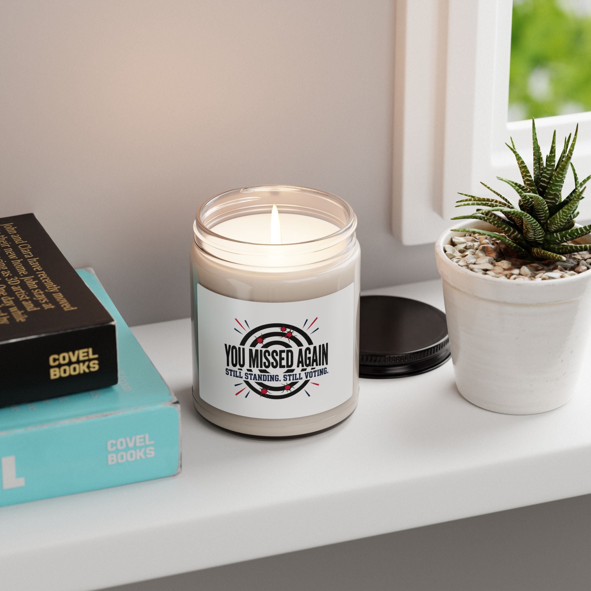 You Missed Again Soy Candle | Political Meme, Patriotic Typography
