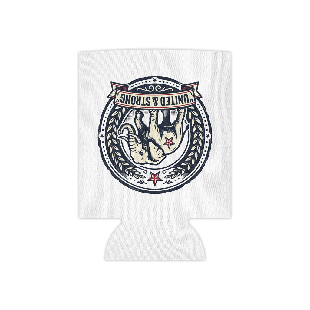 Can Cooler — United & Strong Elephant Emblem Neoprene Can Koozie