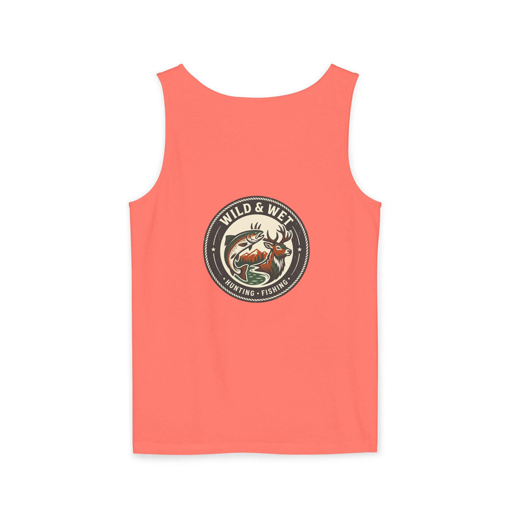Wild & Wet Fishing Tank Top — Vintage Fish Crest Sleeveless Tee