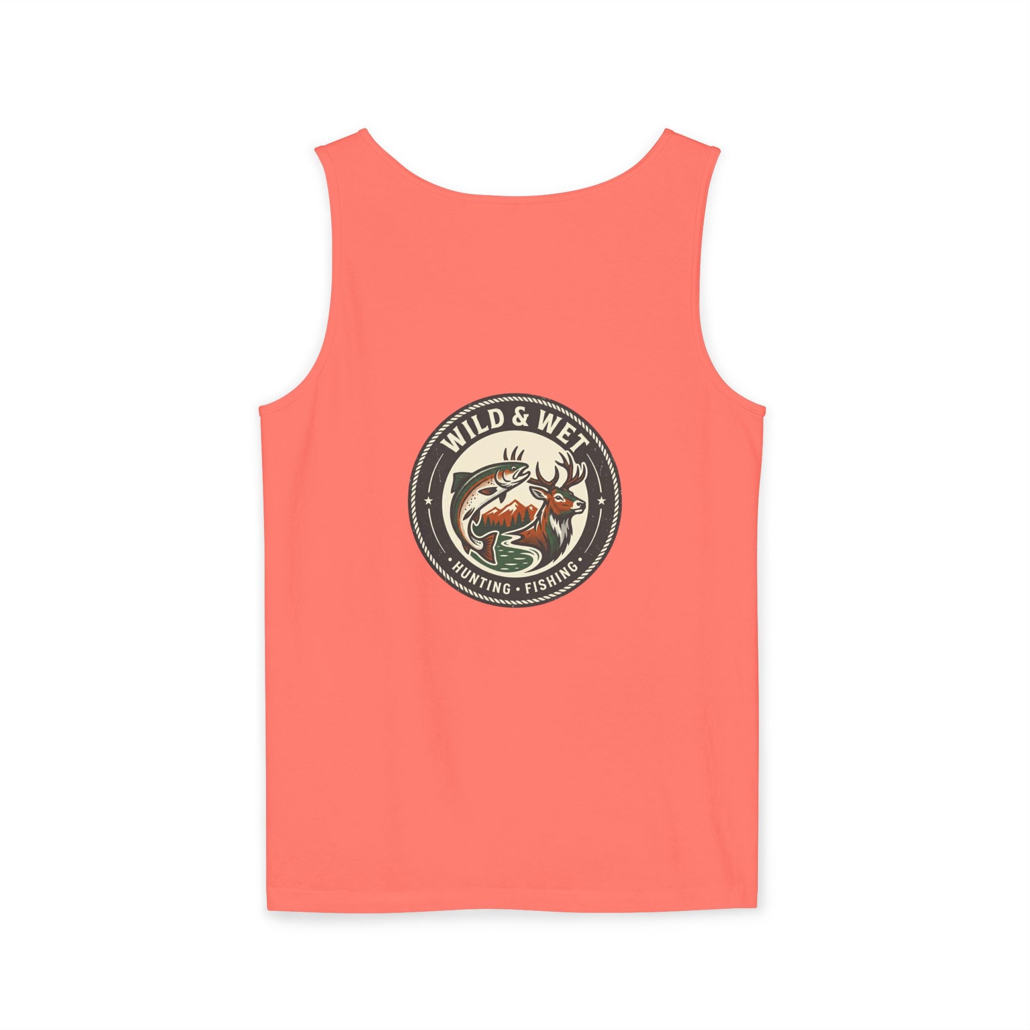 Wild & Wet Fishing Tank Top — Vintage Fish Crest Sleeveless Tee
