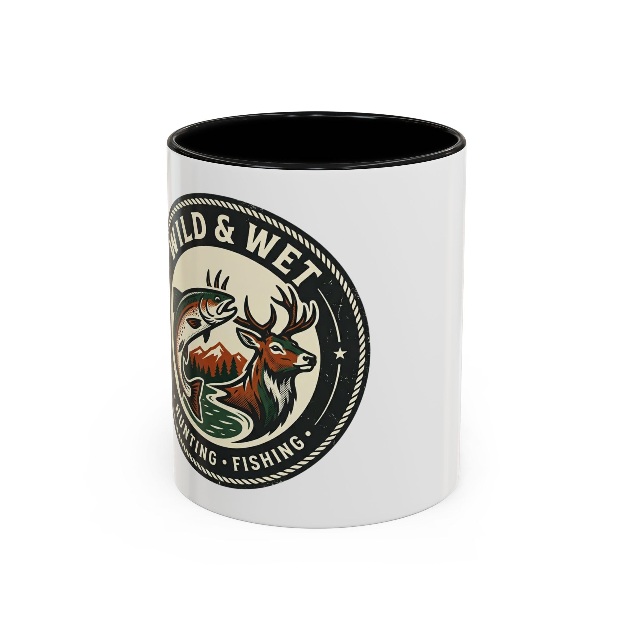 Wild & Wet Coffee Mug — Hunting & Fishing Accent Mug (11/15oz)
