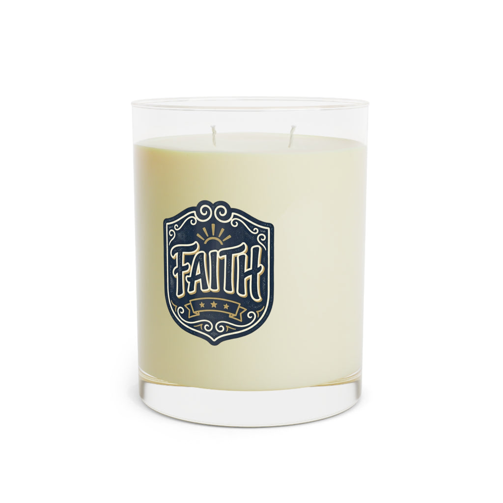 Faith Scented Candle — 11oz Glass Jar (Inspiring Faith Home Décor)