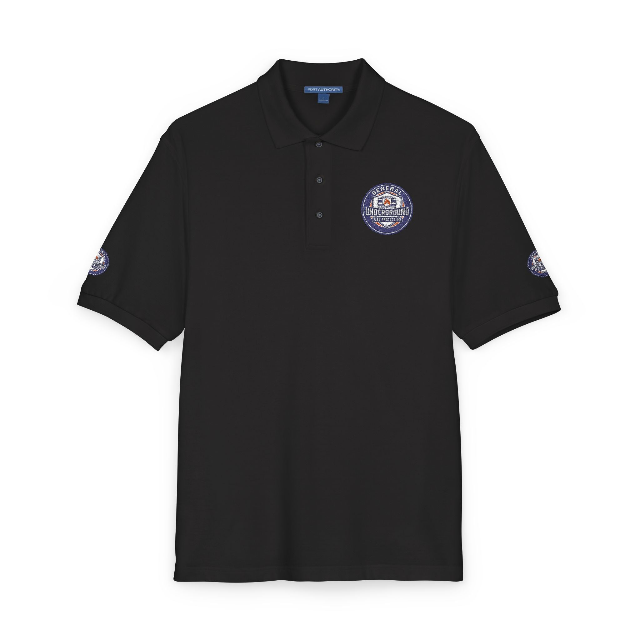 Embroidered Floral Crest Polo