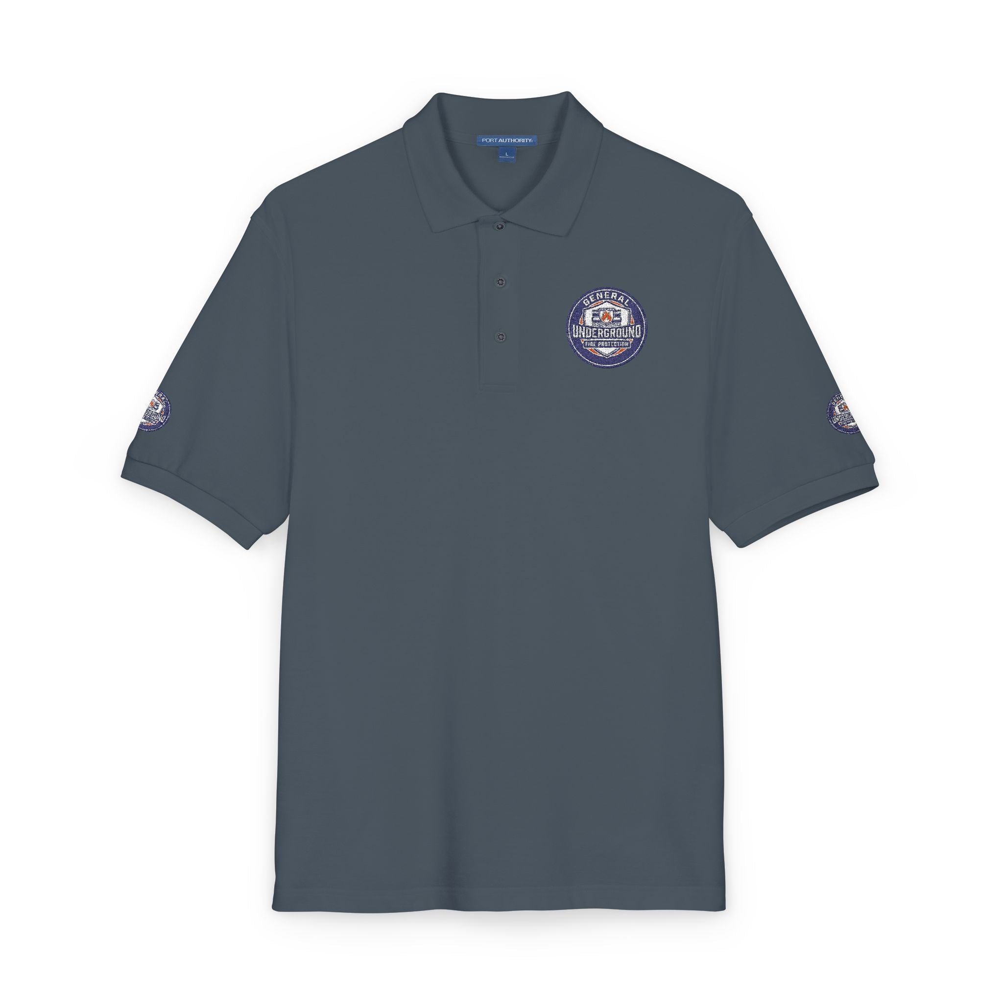 Embroidered Floral Crest Polo