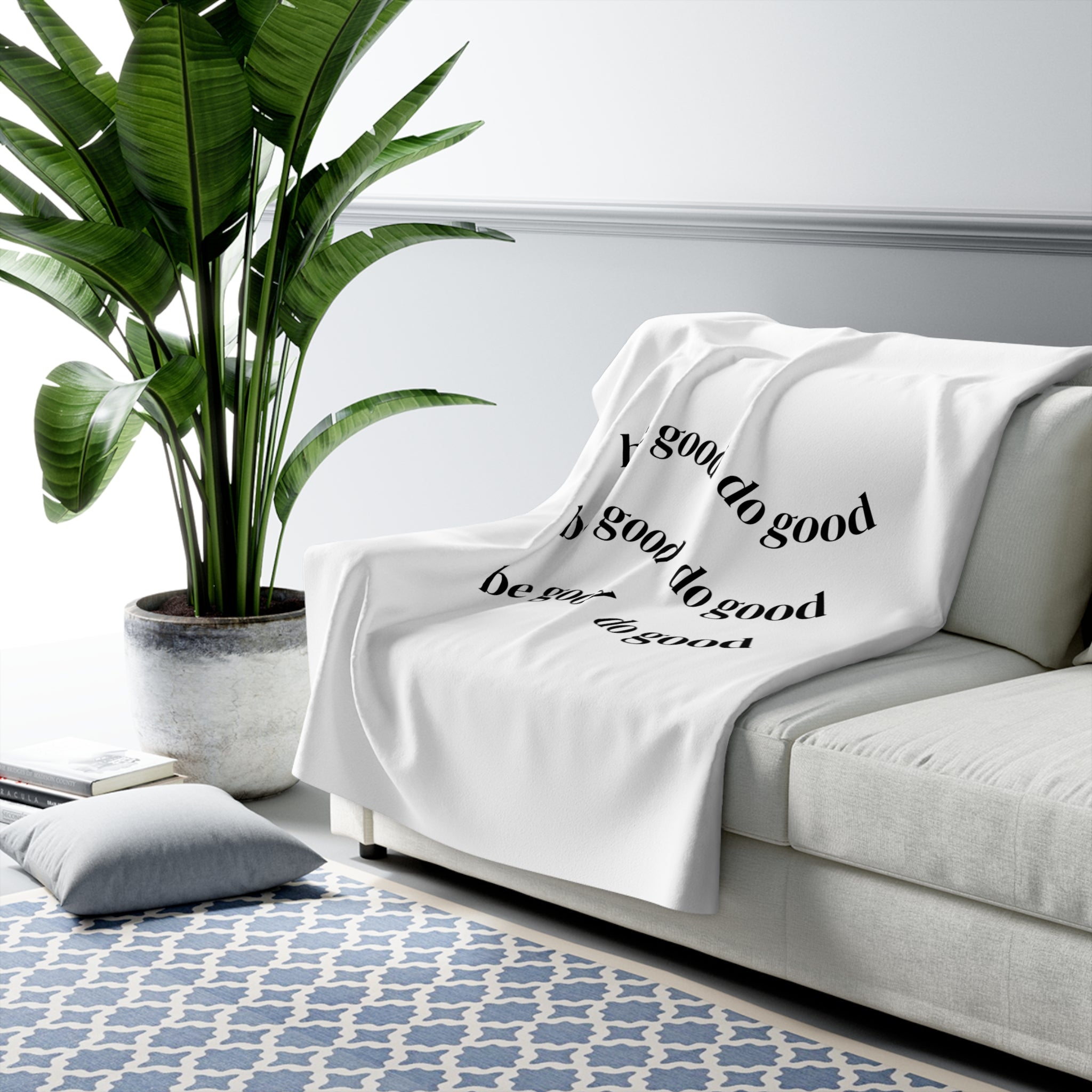 Faith Shield Sherpa Fleece Blanket — Cozy Inspirational Throw