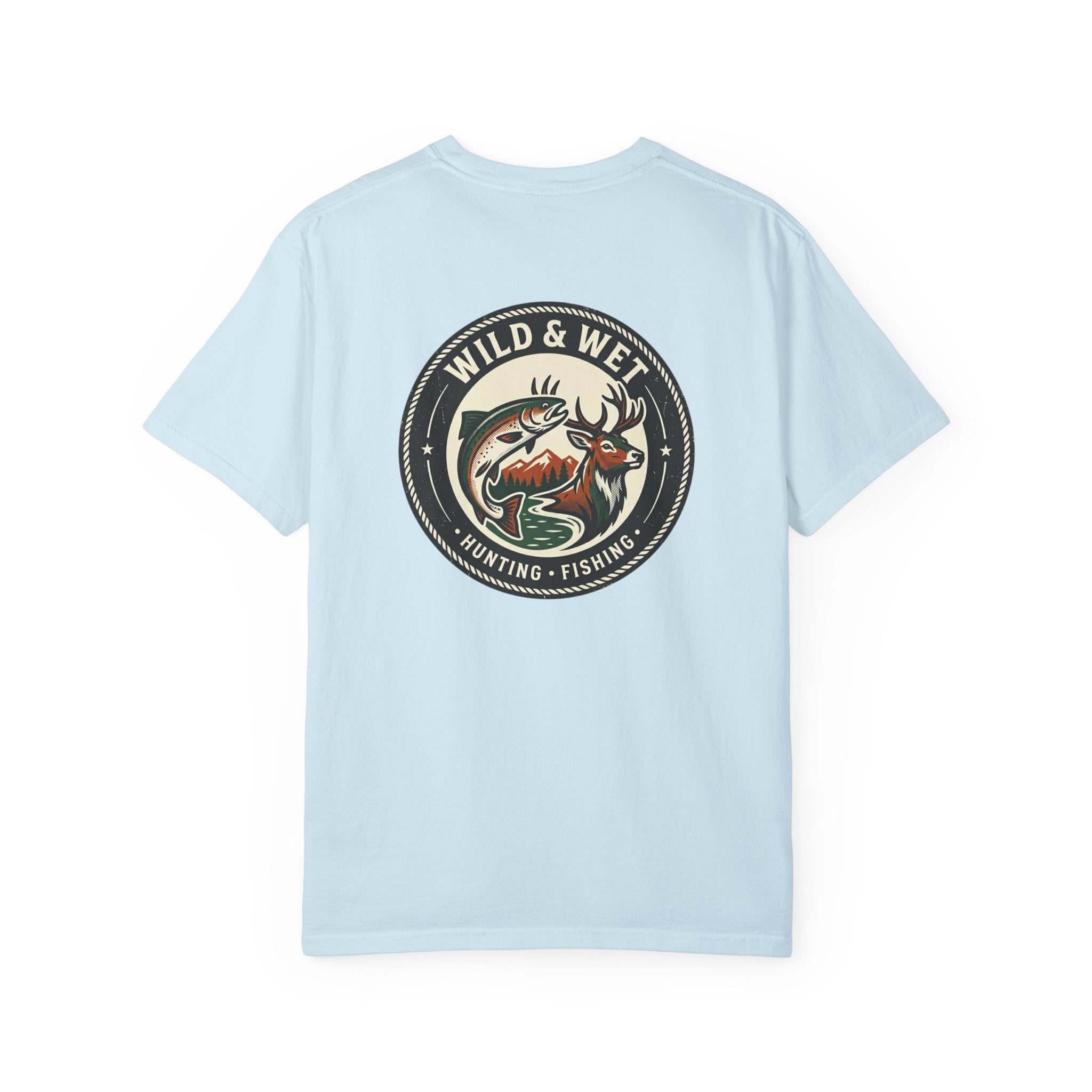Hunting & Fishing Logo T-Shirt — "Wild & Wet" Outdoor Graphic Tee