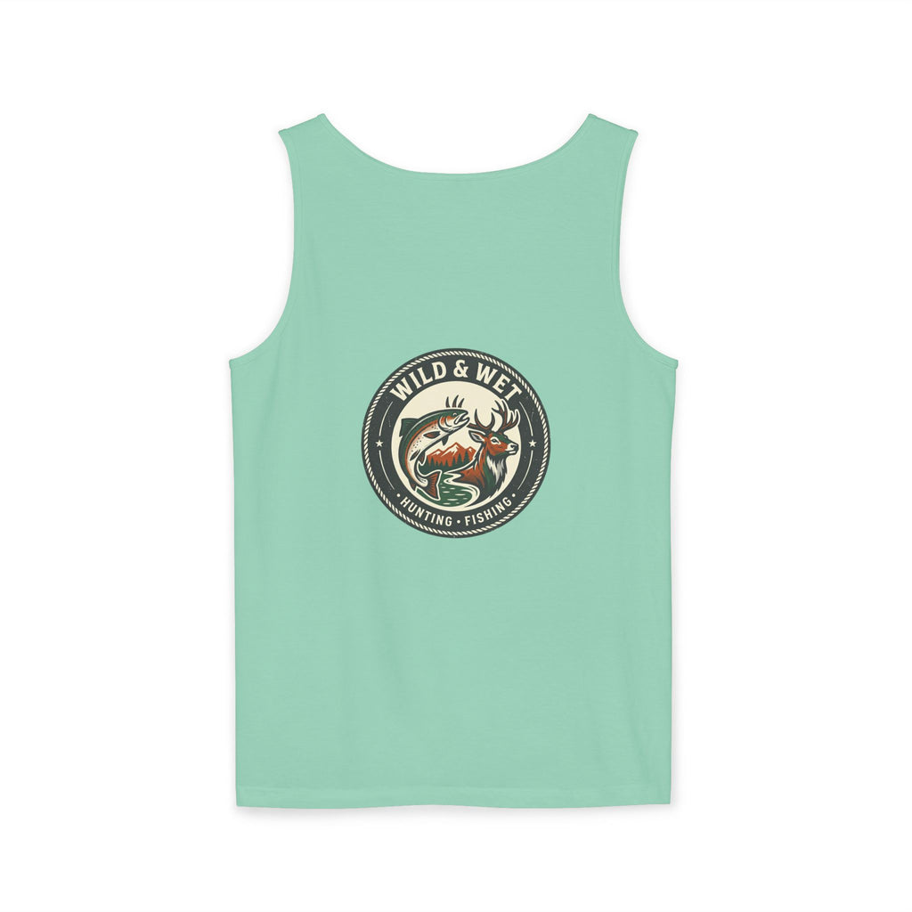 Wild & Wet Fishing Tank Top — Vintage Fish Crest Sleeveless Tee