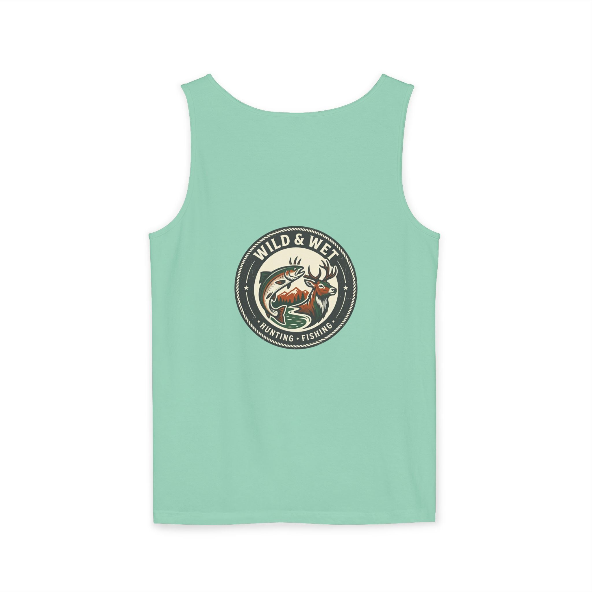 Wild & Wet Fishing Tank Top — Vintage Fish Crest Sleeveless Tee