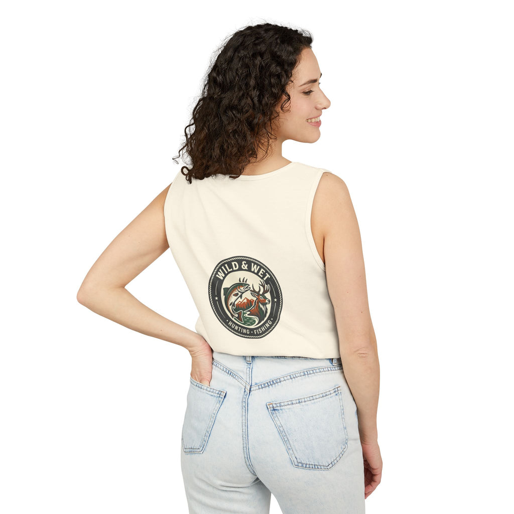 Wild & Wet Fishing Tank Top — Vintage Fish Crest Sleeveless Tee