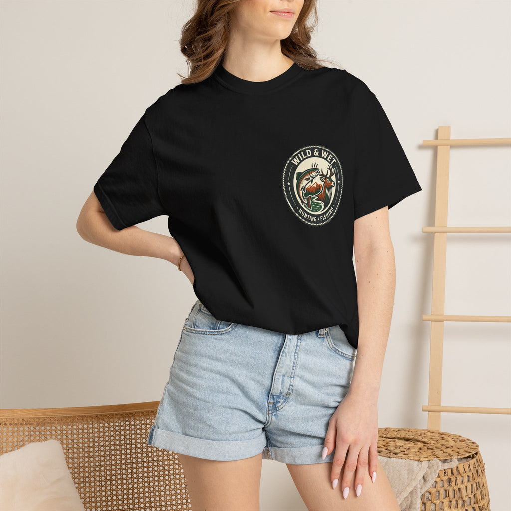 Hunting & Fishing Logo T-Shirt — "Wild & Wet" Outdoor Graphic Tee