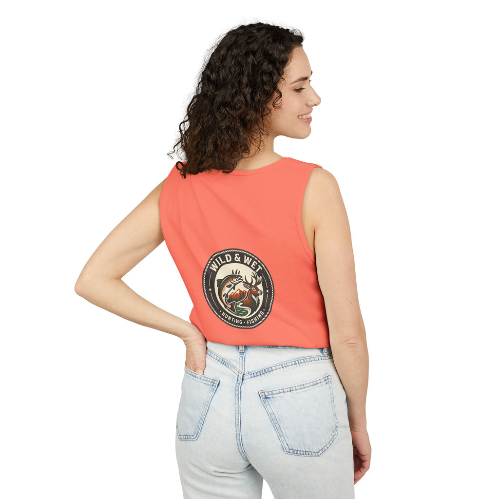 Wild & Wet Fishing Tank Top — Vintage Fish Crest Sleeveless Tee