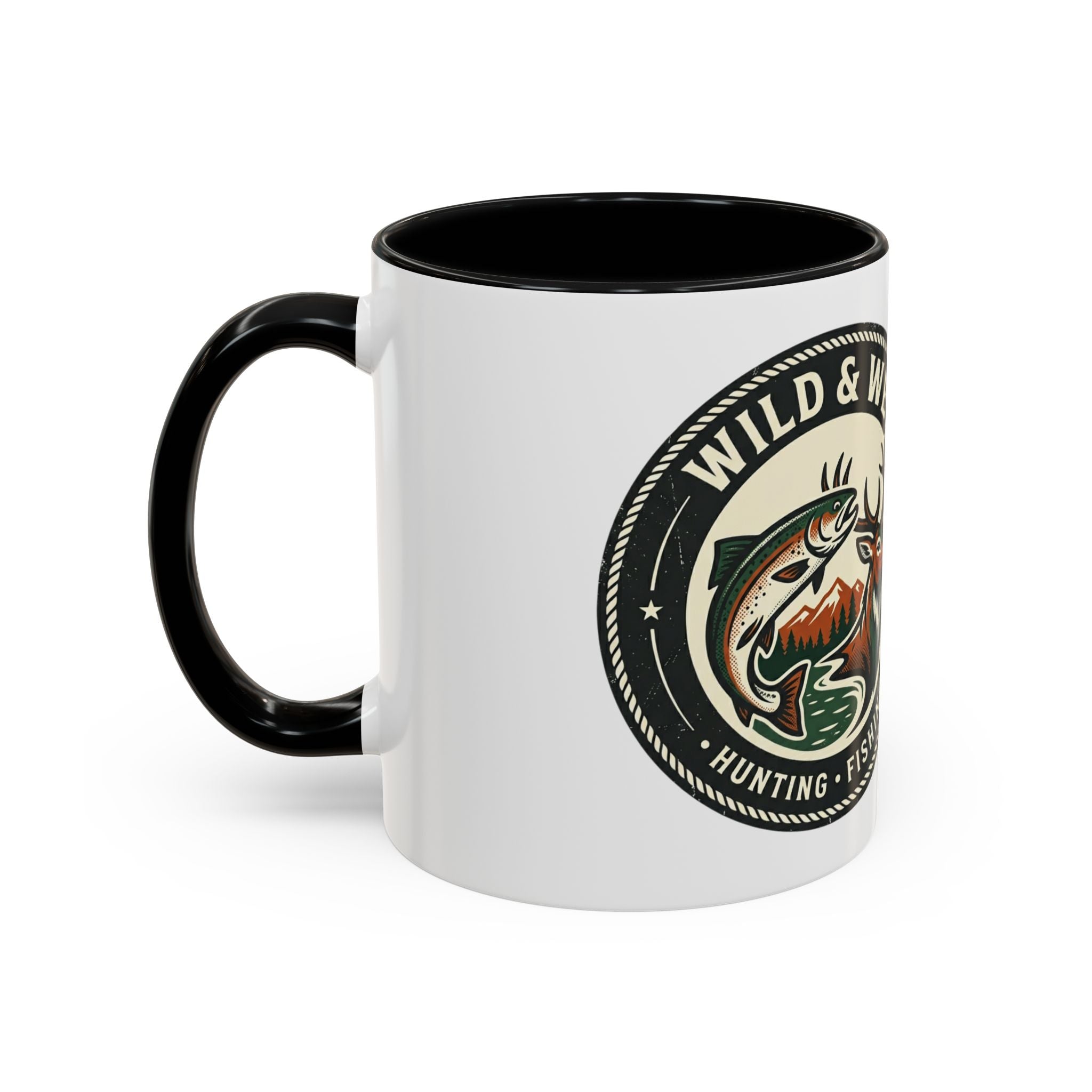 Wild & Wet Coffee Mug — Hunting & Fishing Accent Mug (11/15oz)