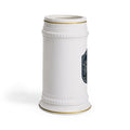 Ceramic Beer Stein Mug – Classic White German-Style Beer Tankard