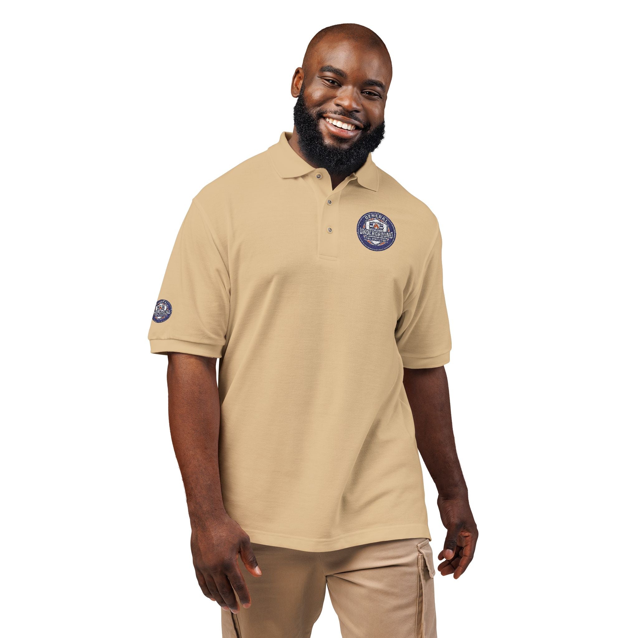 Embroidered Floral Crest Polo
