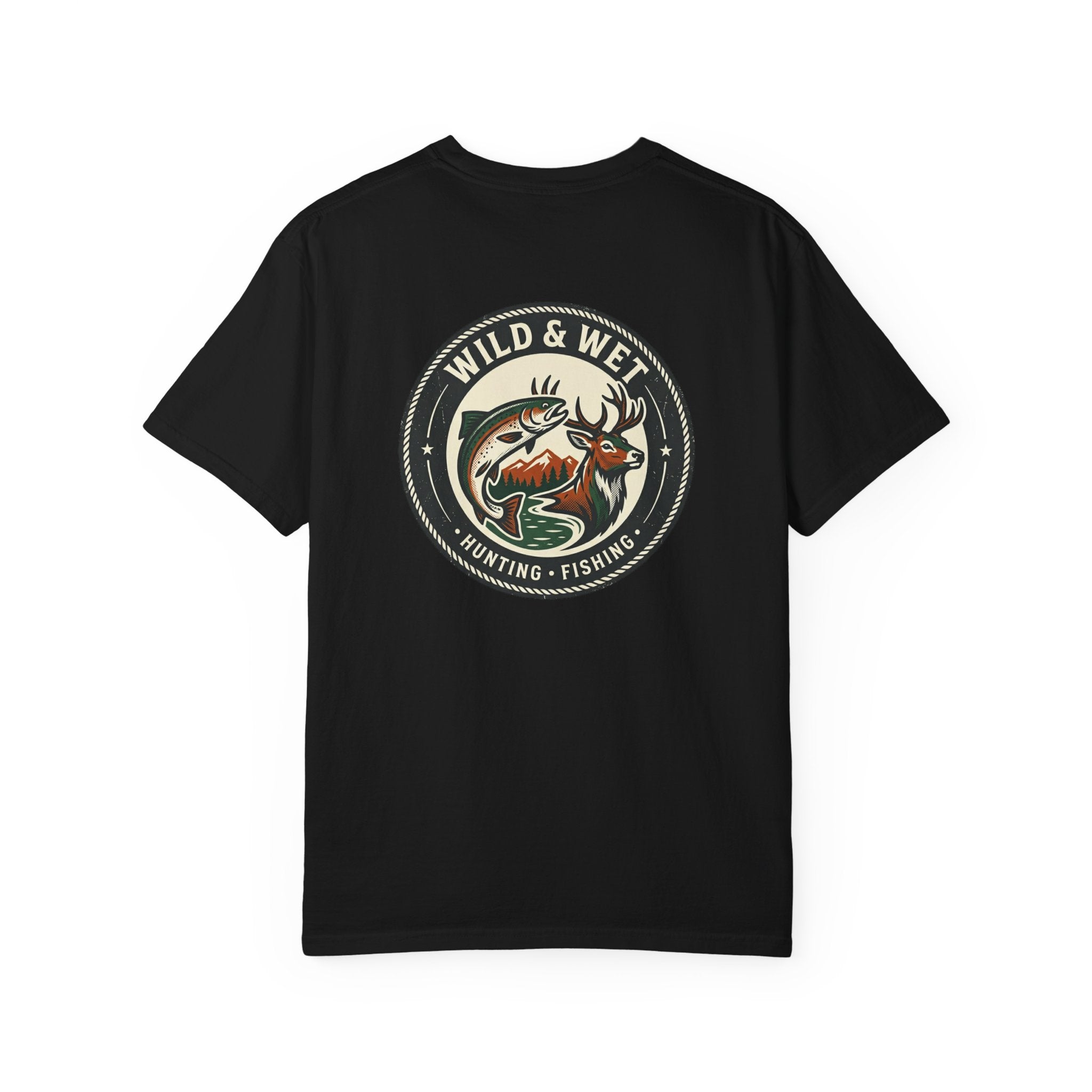 Hunting & Fishing Logo T-Shirt — "Wild & Wet" Outdoor Graphic Tee