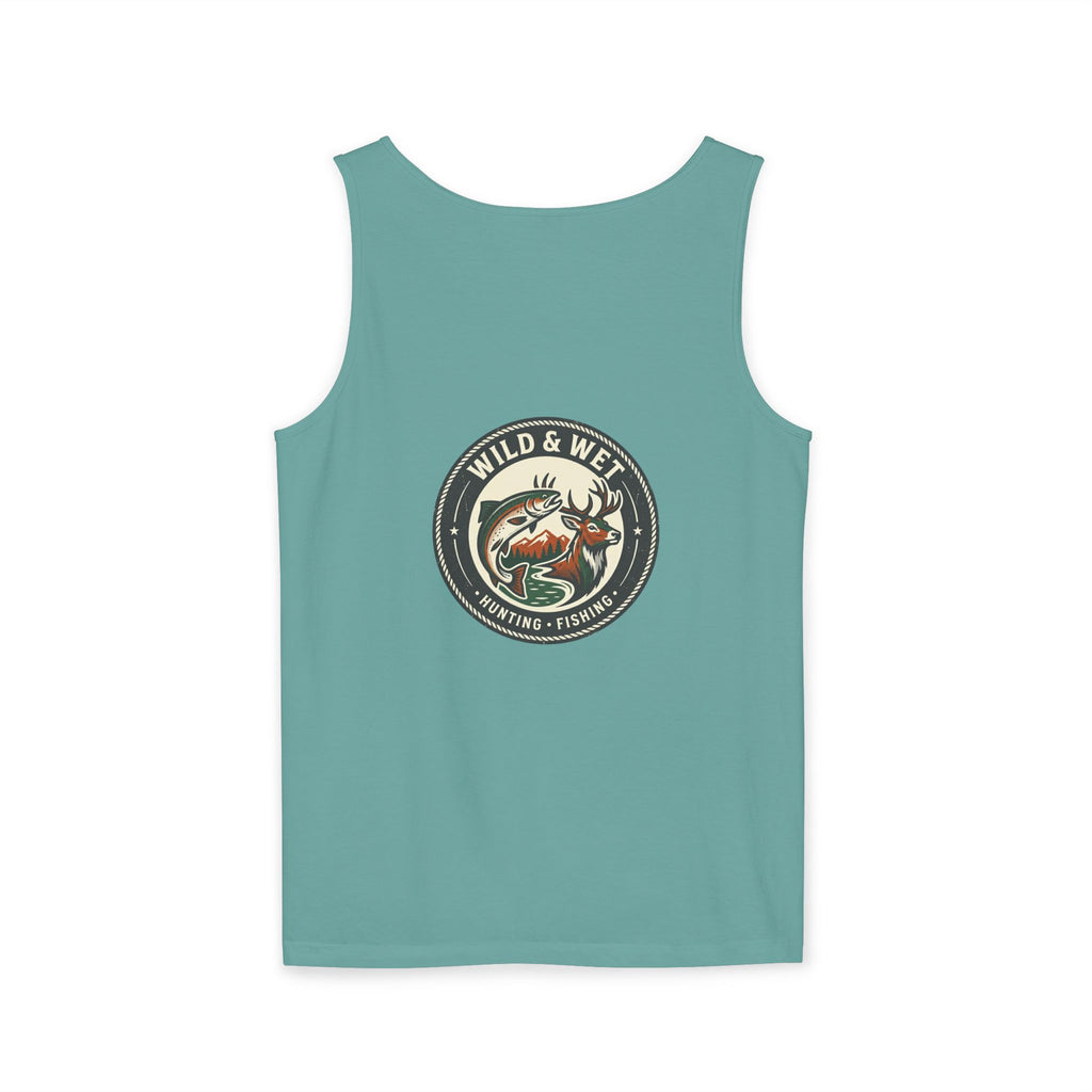 Wild & Wet Fishing Tank Top — Vintage Fish Crest Sleeveless Tee