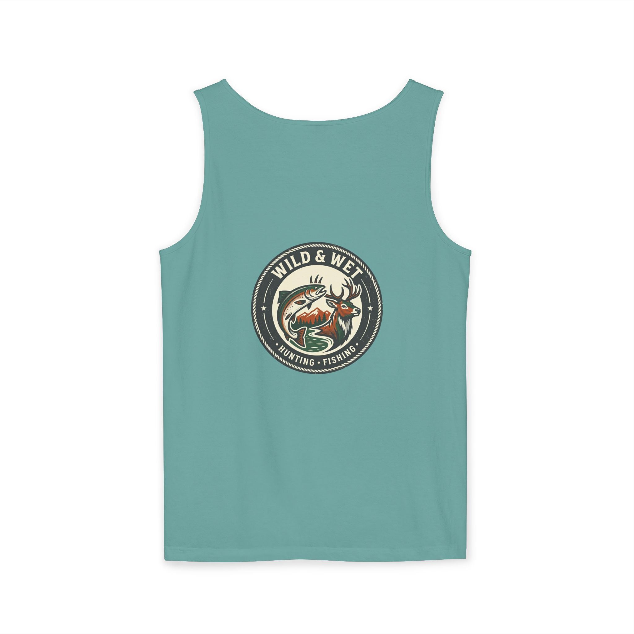 Wild & Wet Fishing Tank Top — Vintage Fish Crest Sleeveless Tee