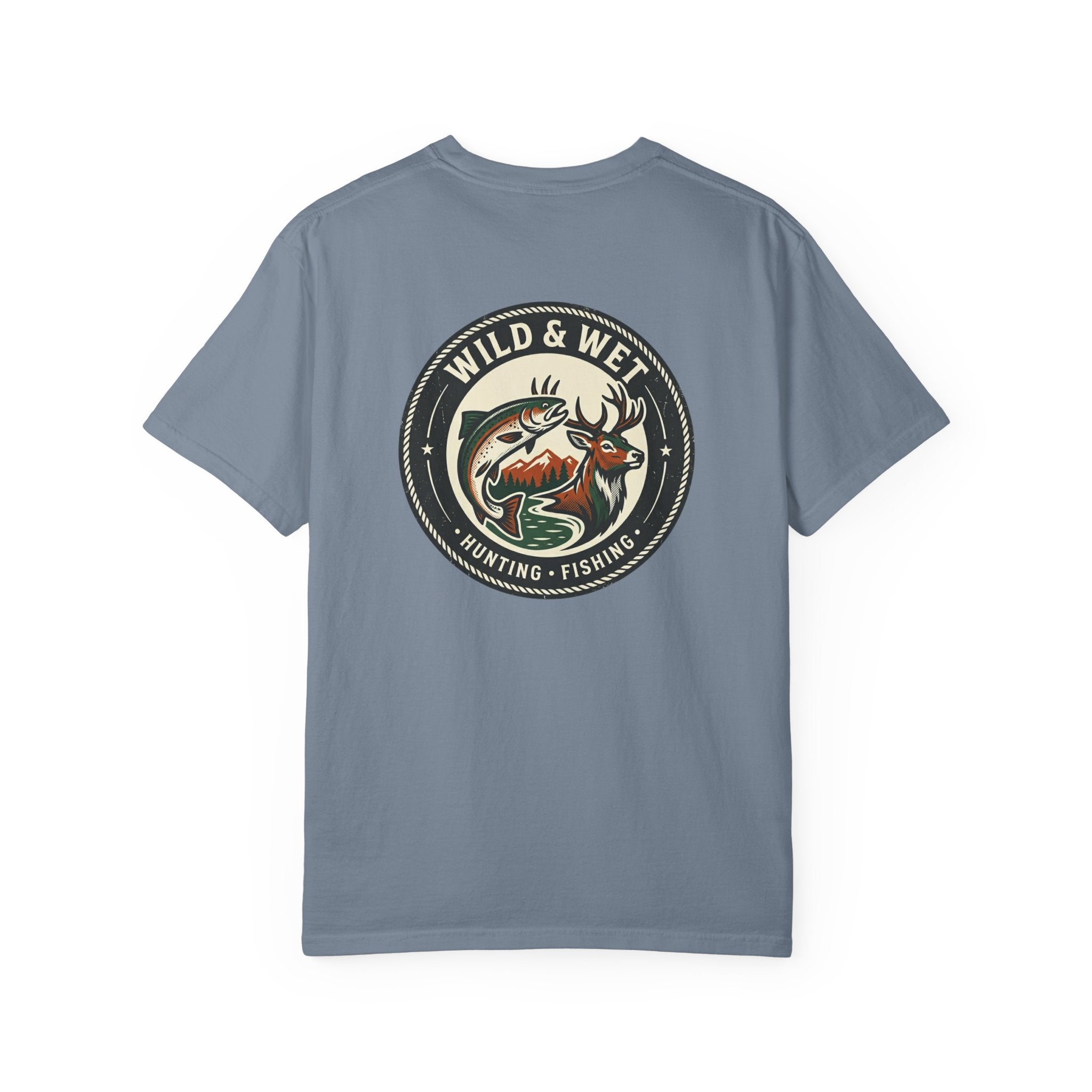 Hunting & Fishing Logo T-Shirt — "Wild & Wet" Outdoor Graphic Tee