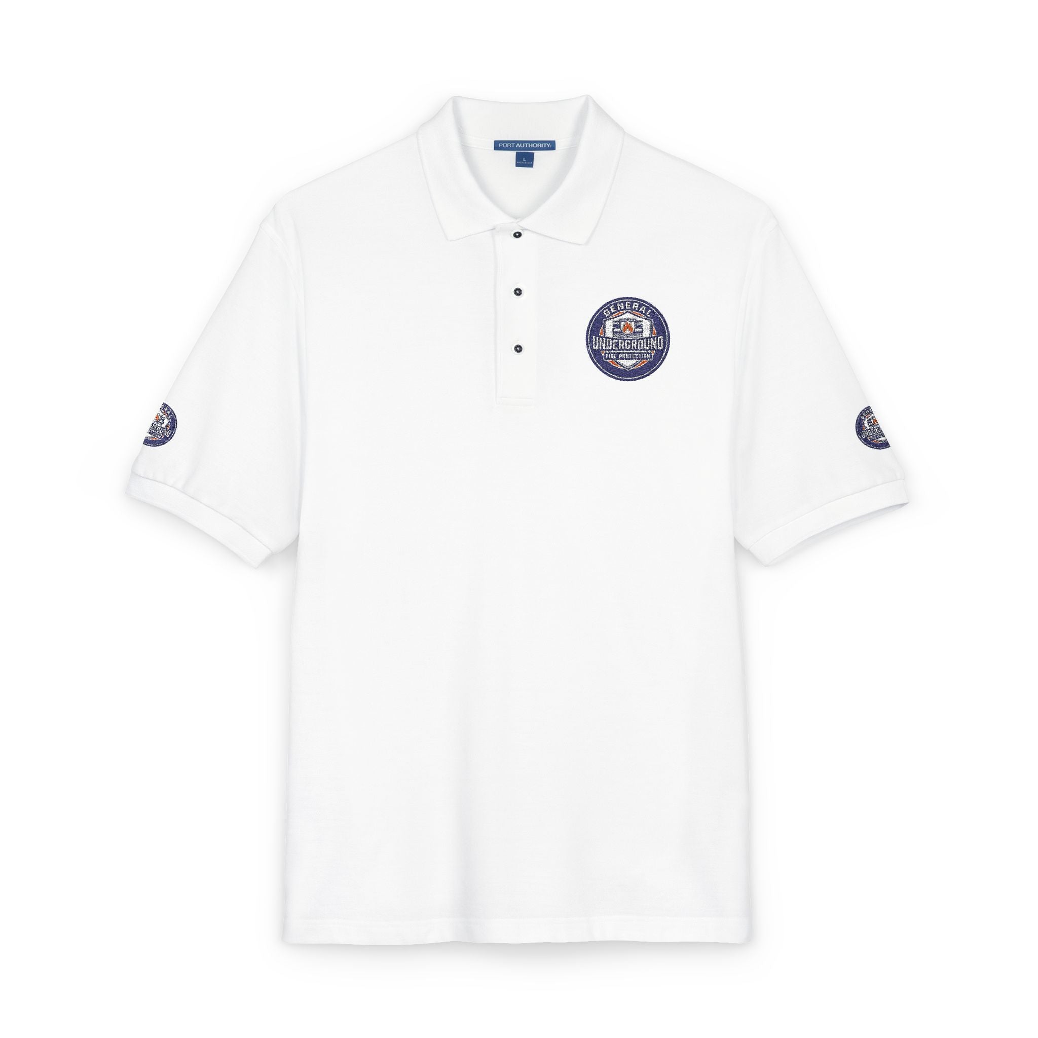 Embroidered Floral Crest Polo