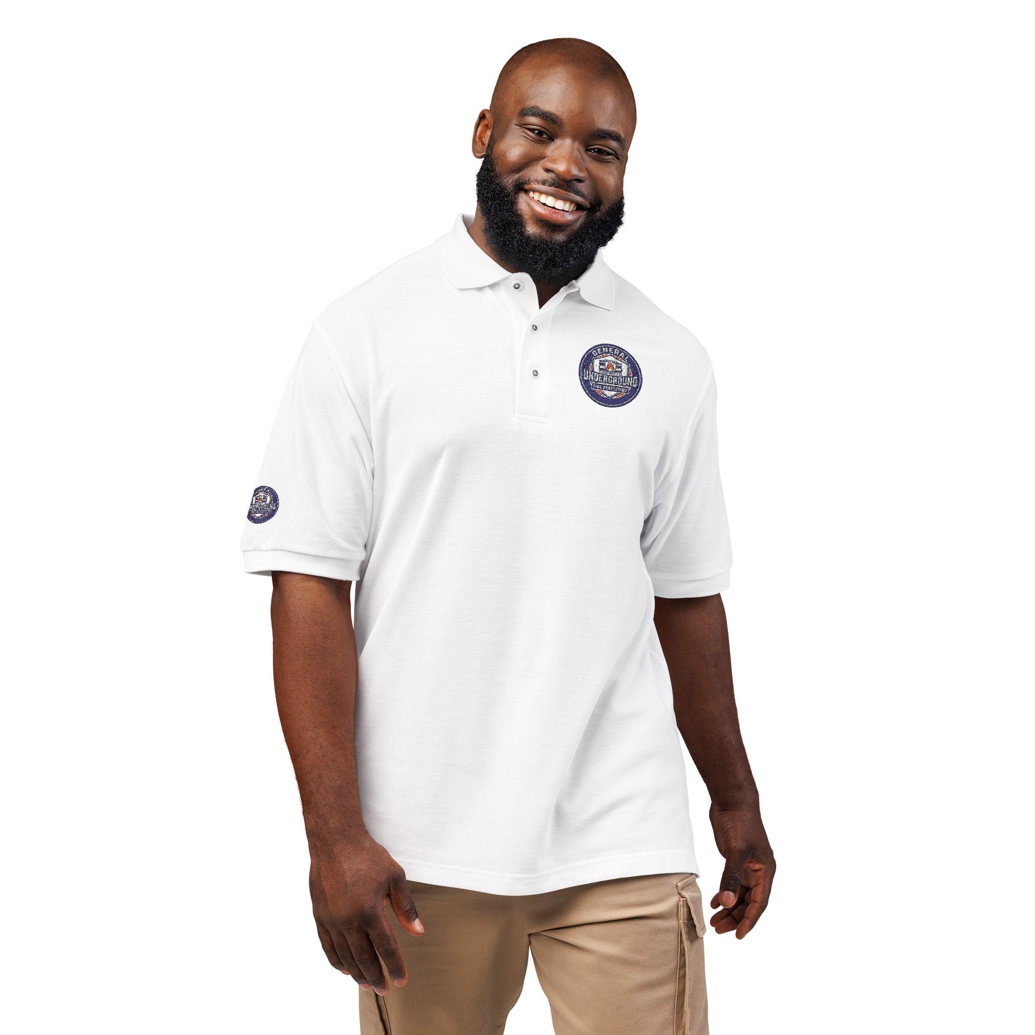 Embroidered Floral Crest Polo