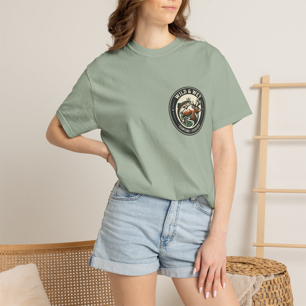 Hunting & Fishing Logo T-Shirt — "Wild & Wet" Outdoor Graphic Tee
