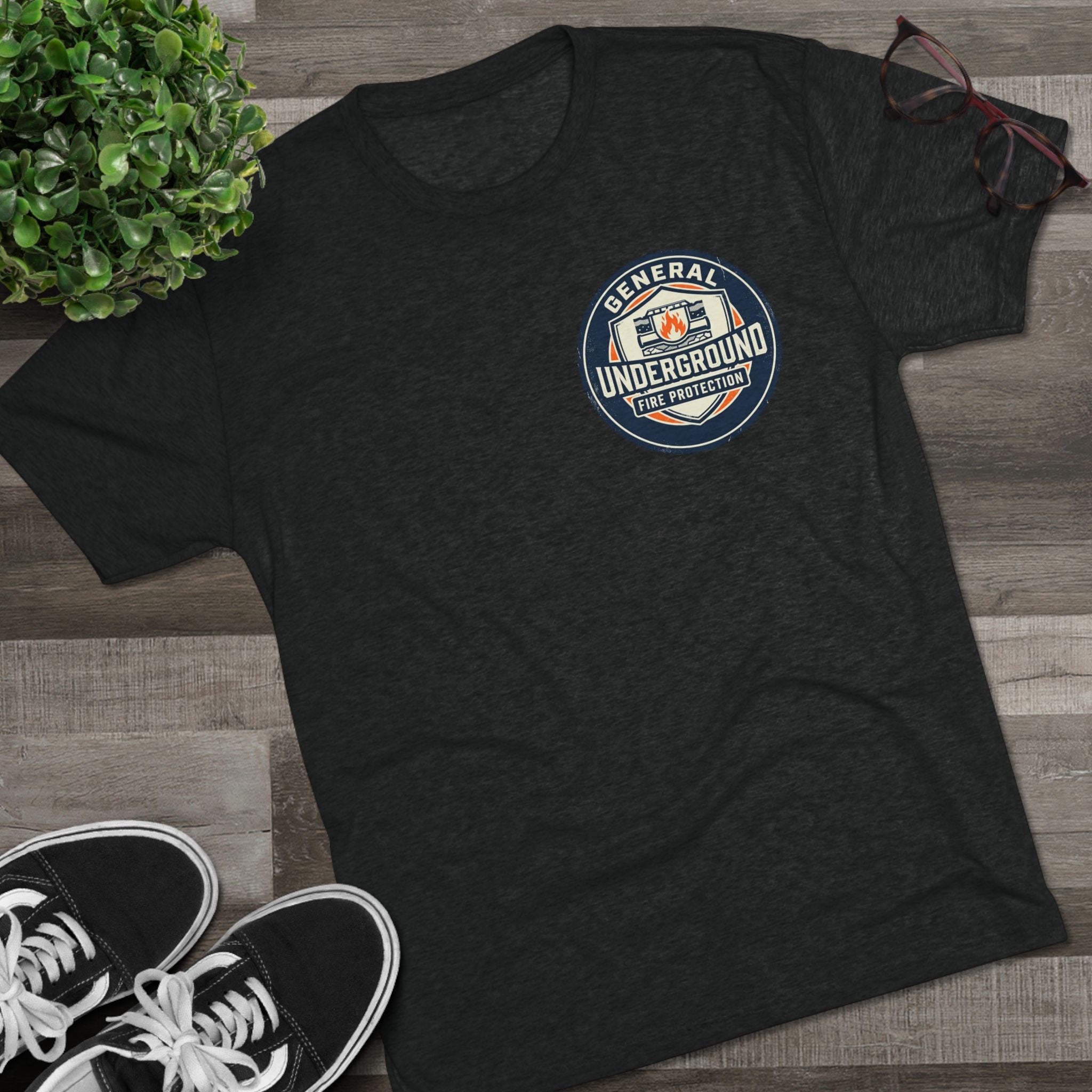 Fire Protection Logo Tee — "General Underground" Badge T-Shirt
