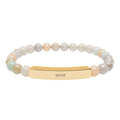 Engravable Natural Stone Bar Bracelet
