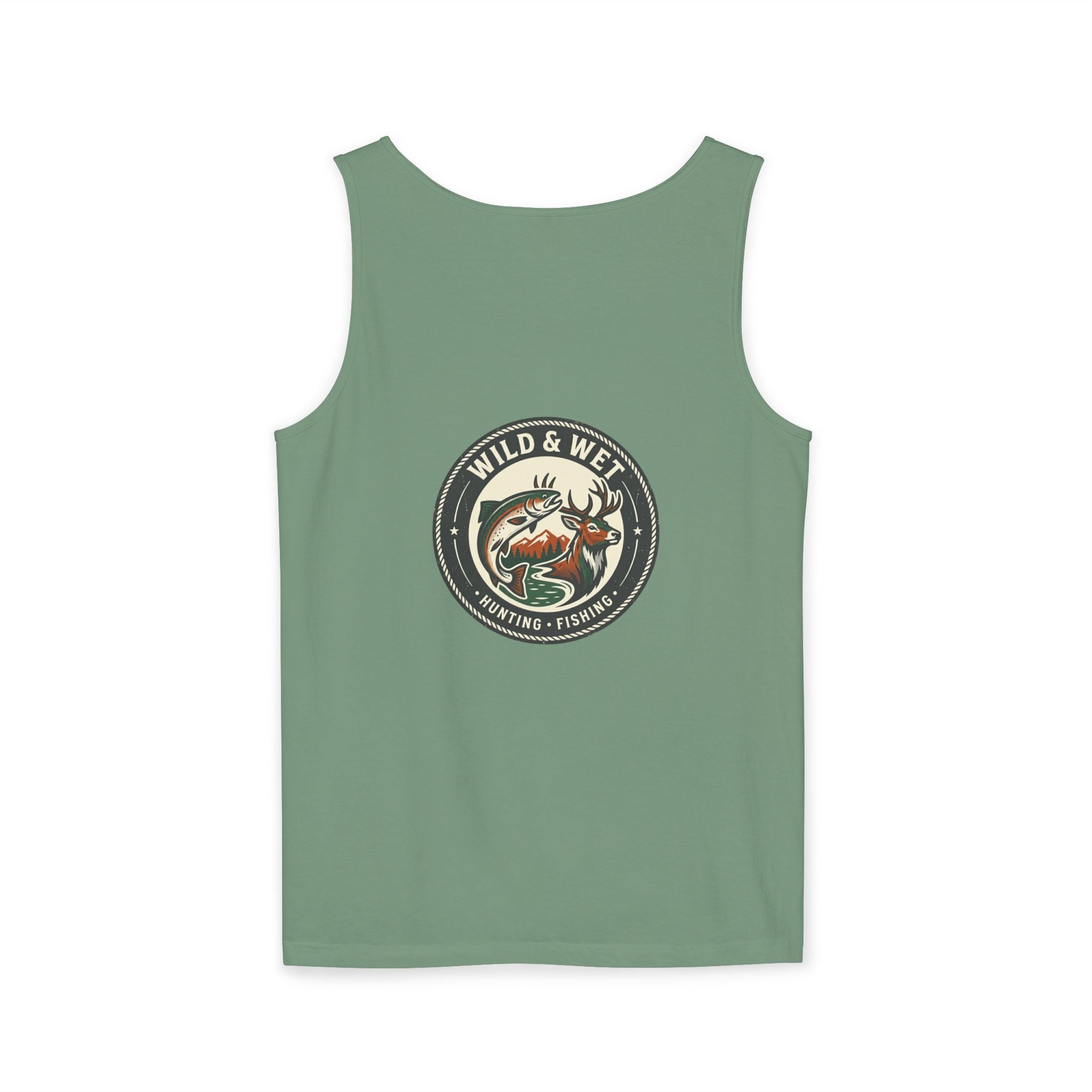 Wild & Wet Fishing Tank Top — Vintage Fish Crest Sleeveless Tee