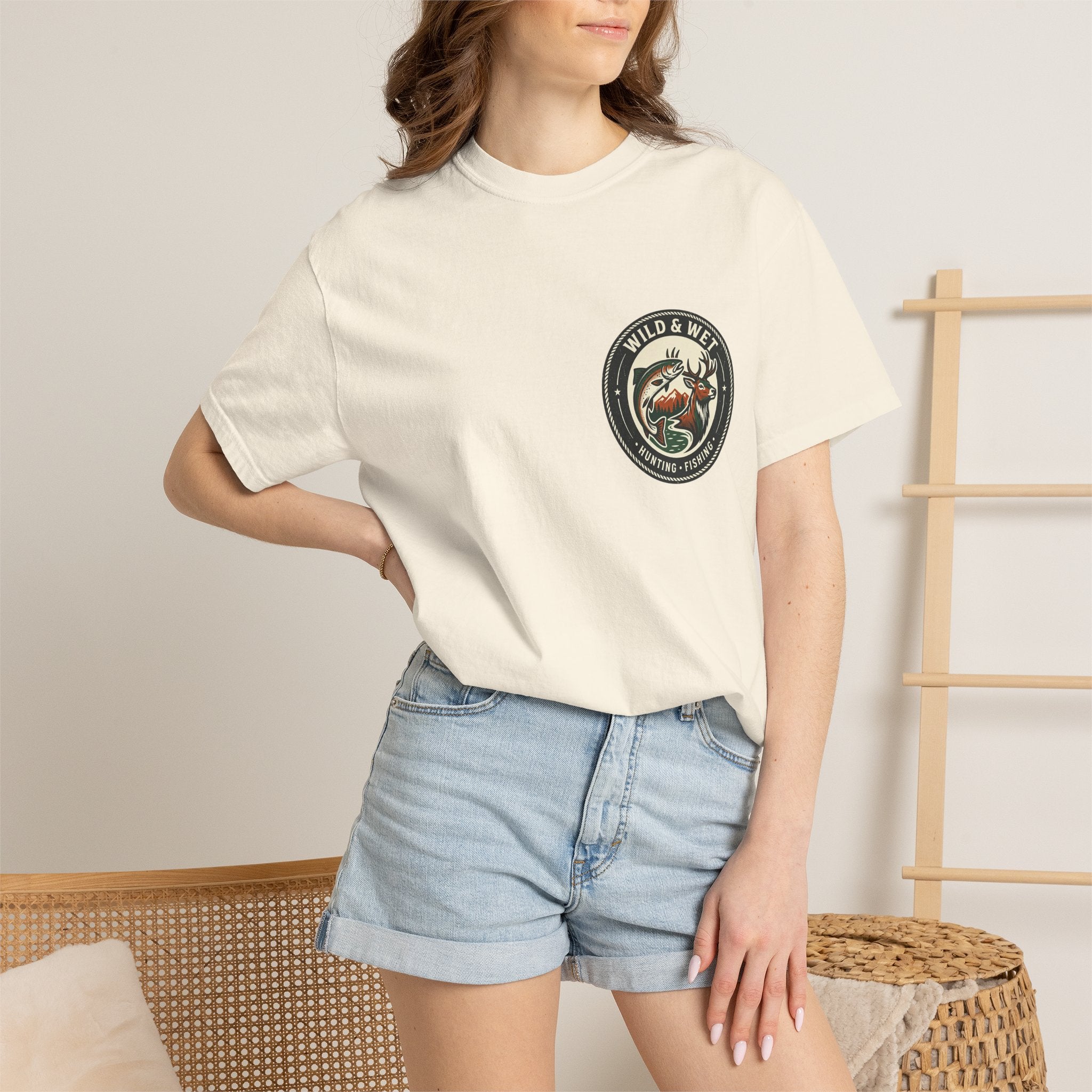 Hunting & Fishing Logo T-Shirt — "Wild & Wet" Outdoor Graphic Tee