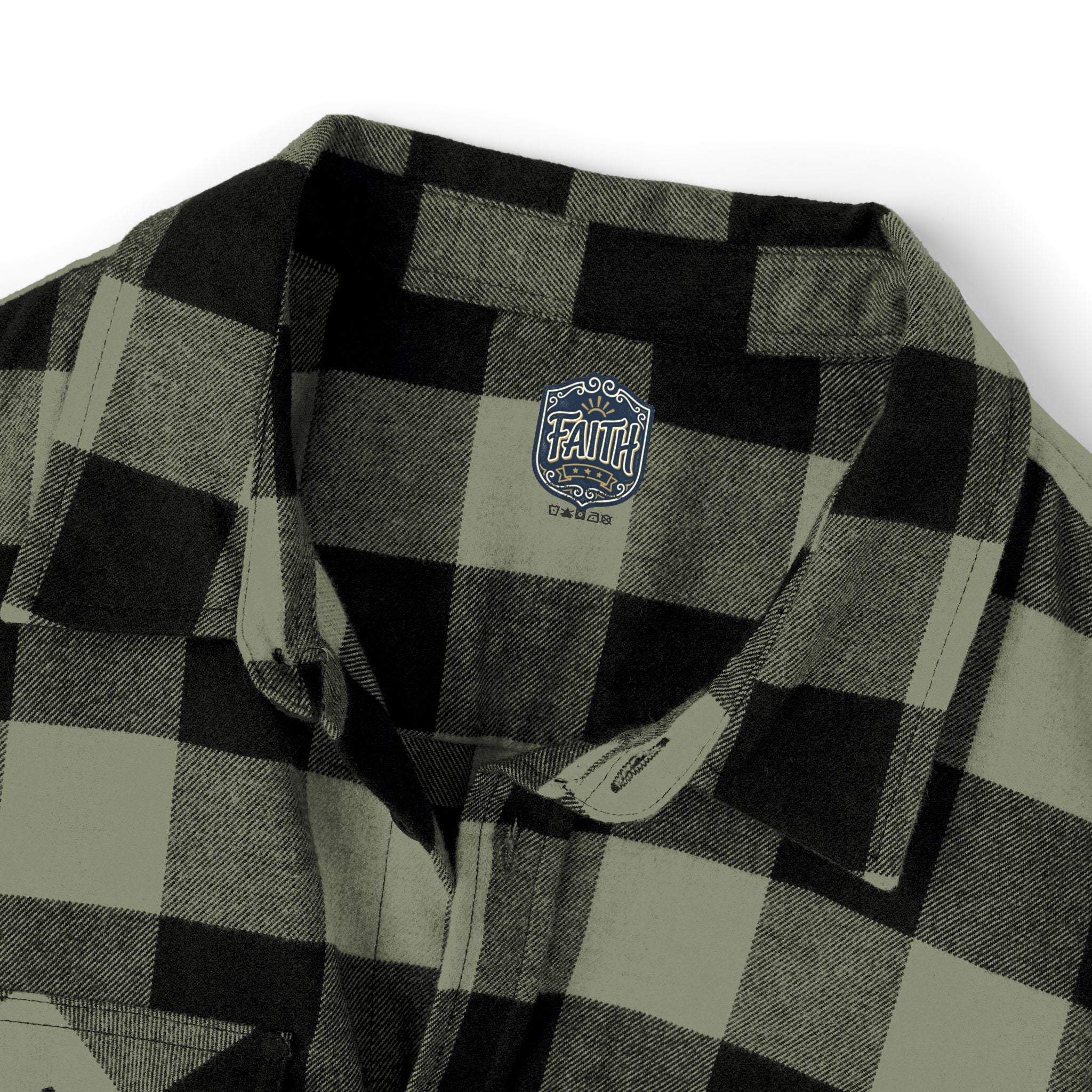 Olive & Black Buffalo Plaid Flannel Shirt