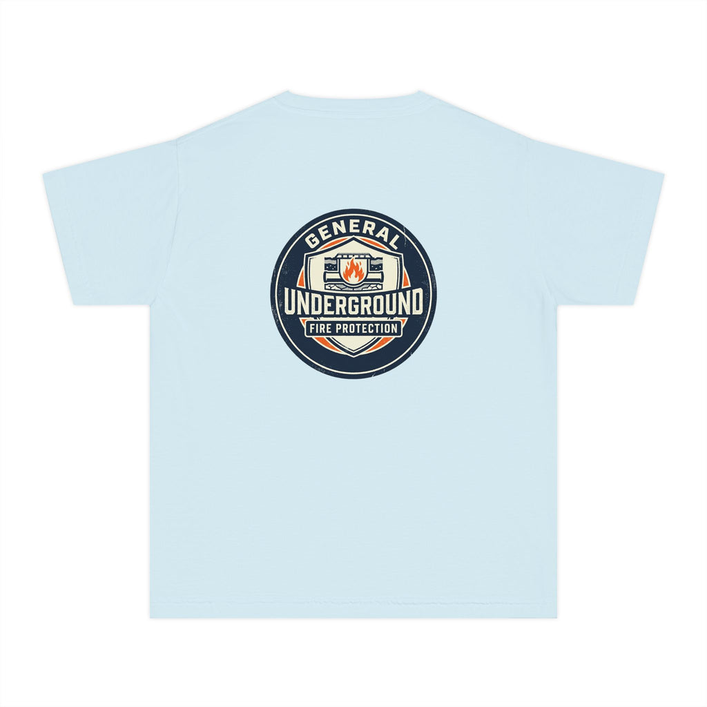 Youth Tee — "General Underground Fire Protection" Retro Badge