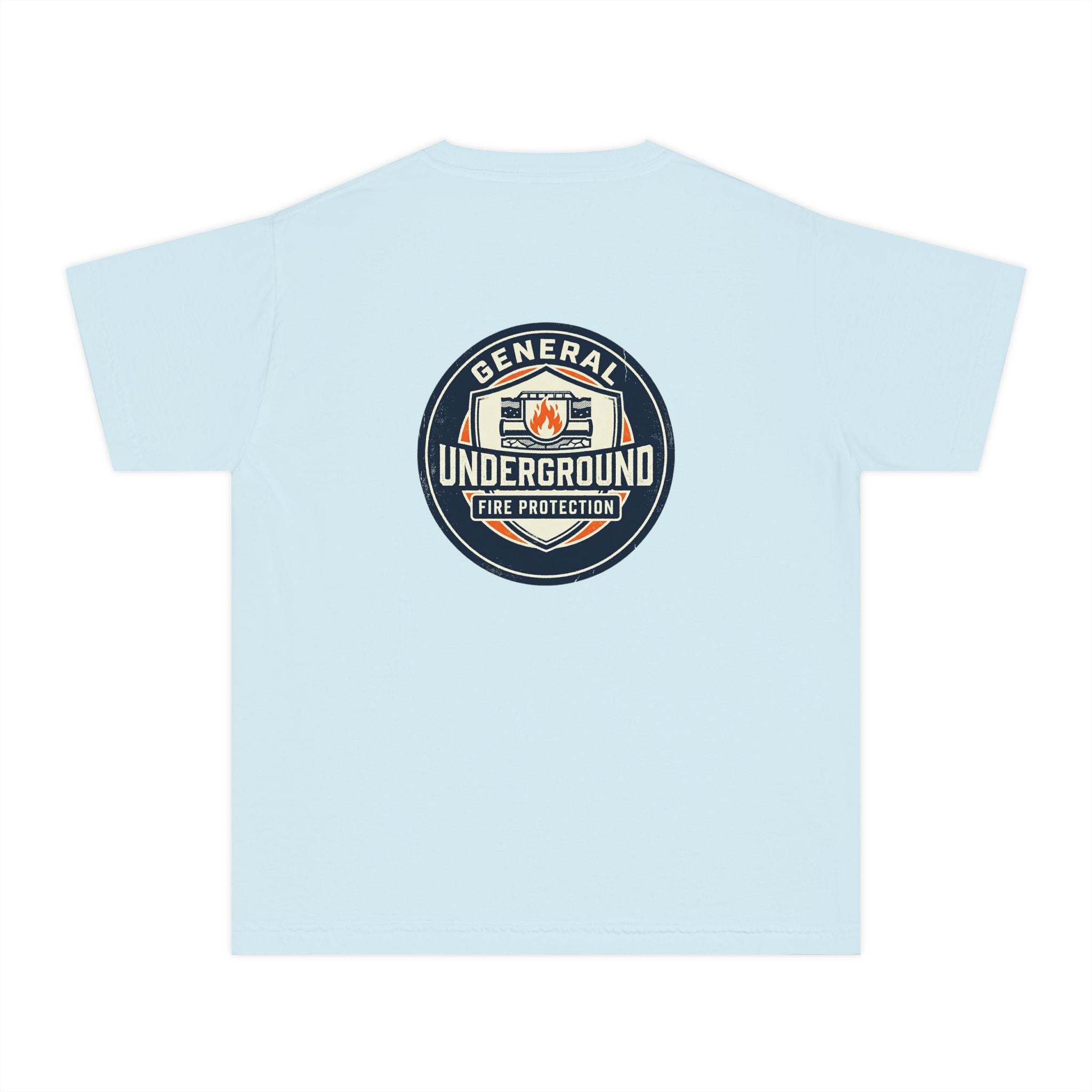 Youth Tee — "General Underground Fire Protection" Retro Badge