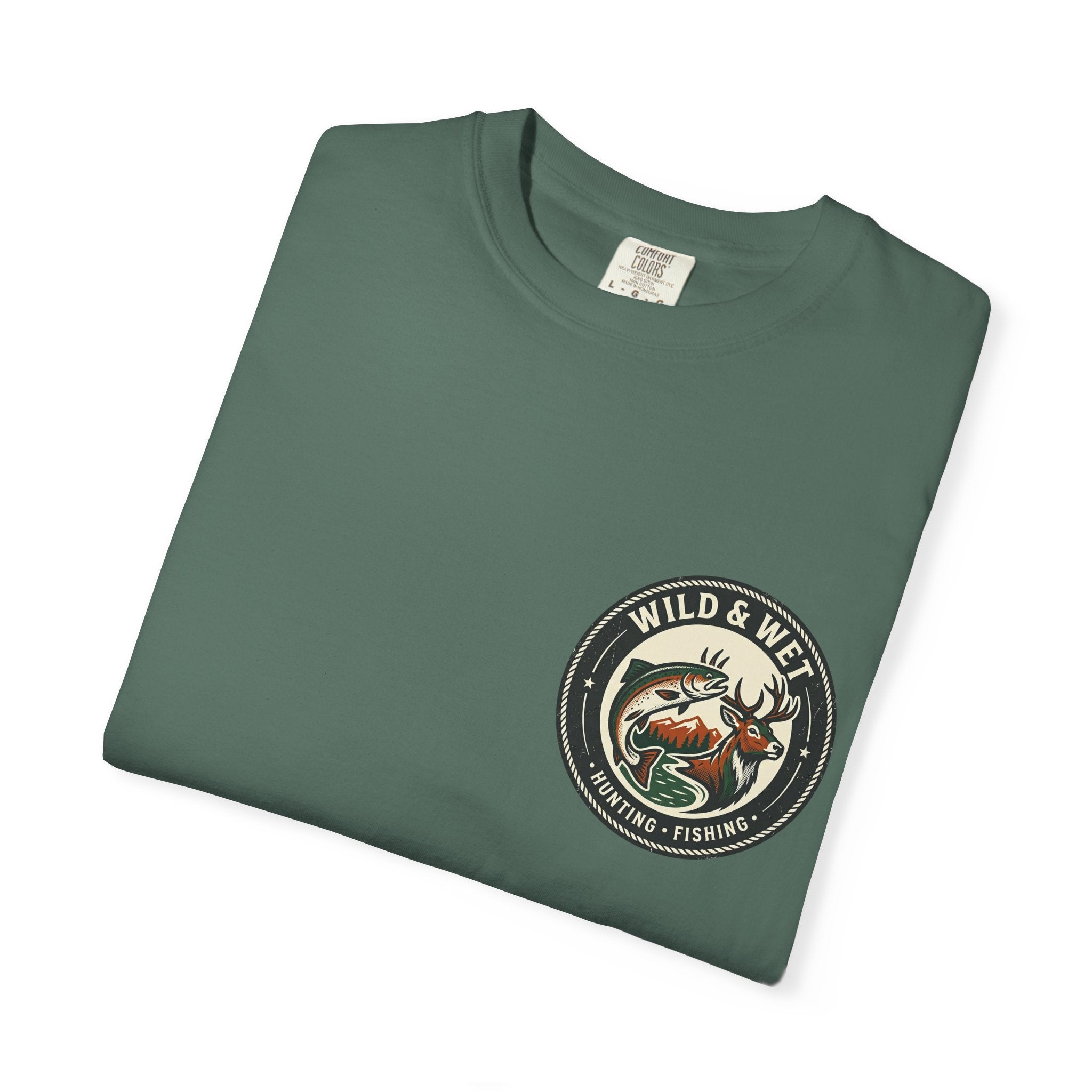 Hunting & Fishing Logo T-Shirt — "Wild & Wet" Outdoor Graphic Tee
