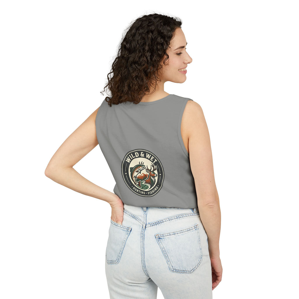 Wild & Wet Fishing Tank Top — Vintage Fish Crest Sleeveless Tee