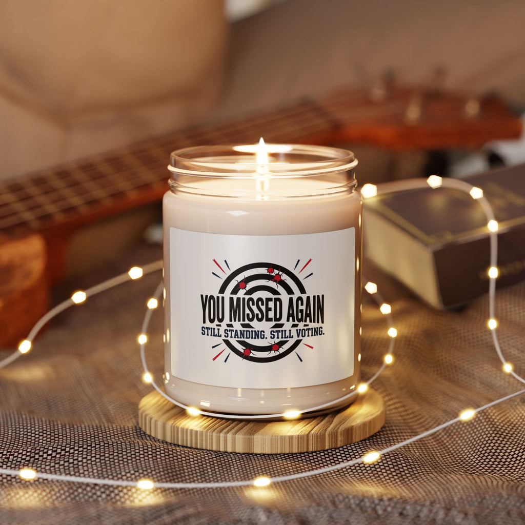 You Missed Again Soy Candle | Political Meme, Patriotic Typography