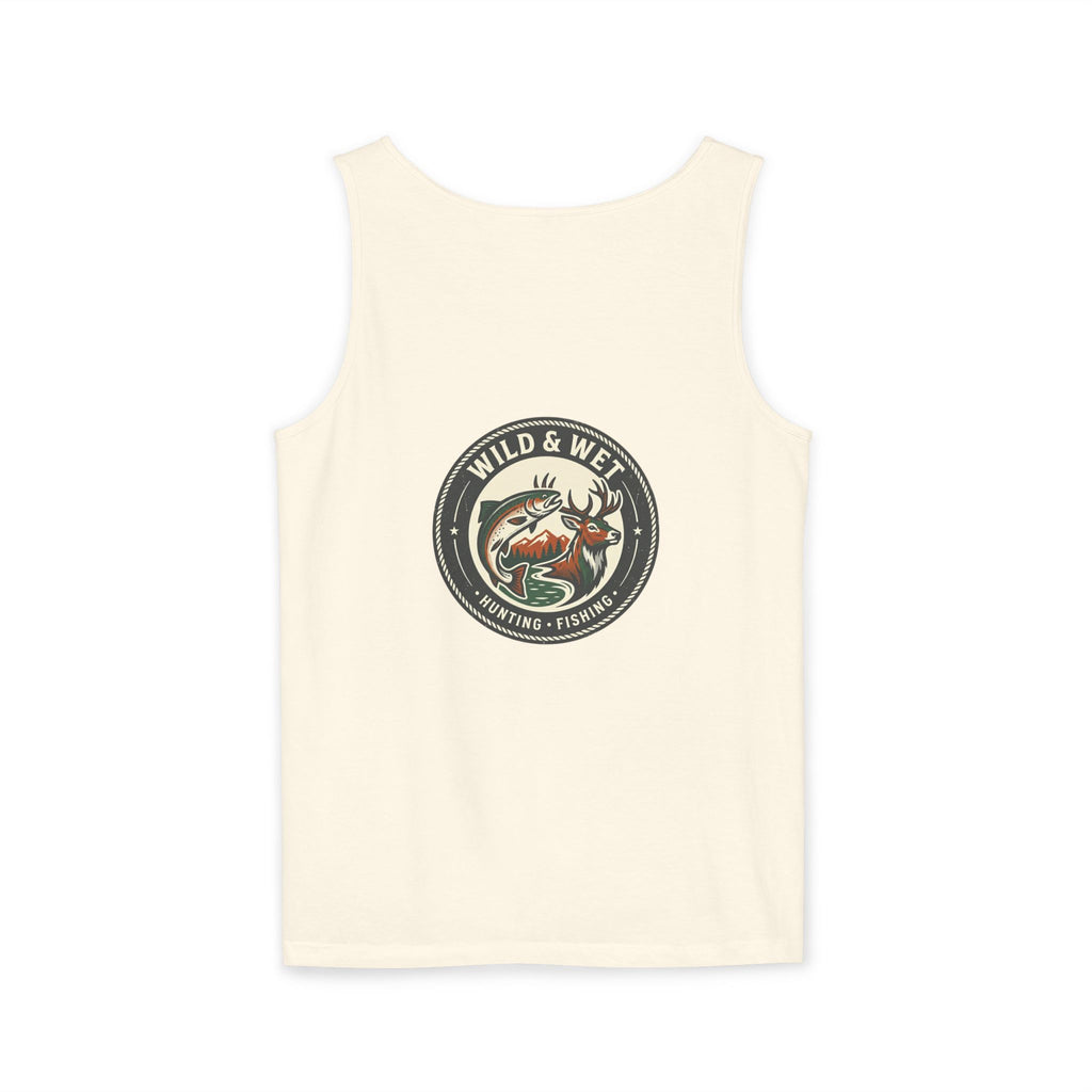 Wild & Wet Fishing Tank Top — Vintage Fish Crest Sleeveless Tee