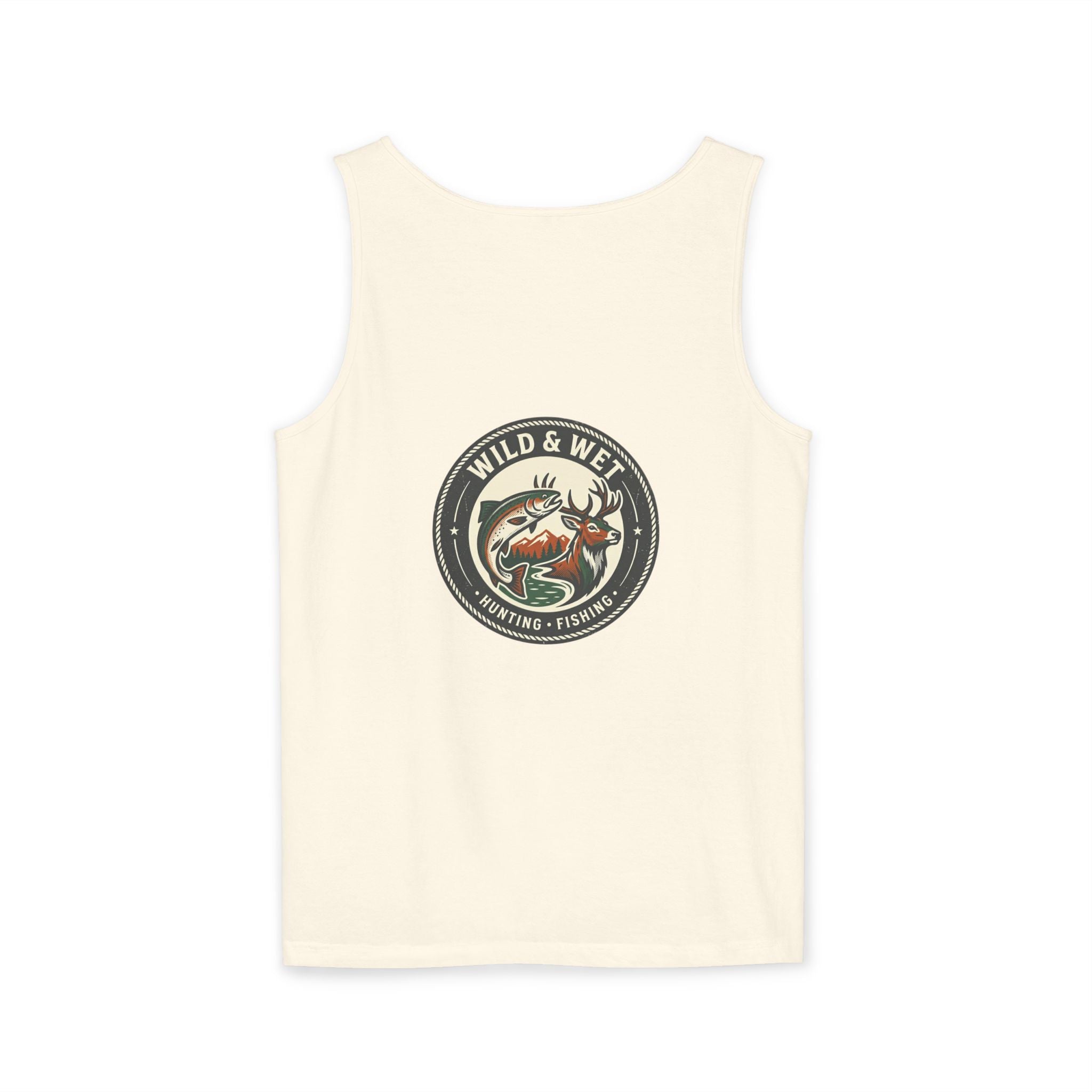 Wild & Wet Fishing Tank Top — Vintage Fish Crest Sleeveless Tee
