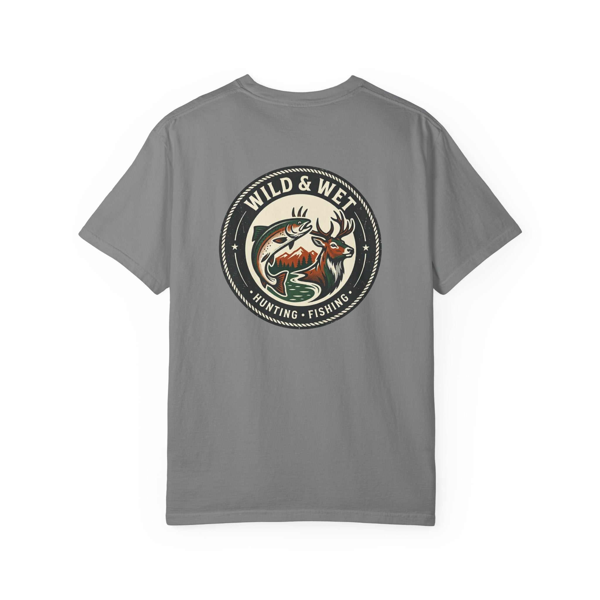 Hunting & Fishing Logo T-Shirt — "Wild & Wet" Outdoor Graphic Tee