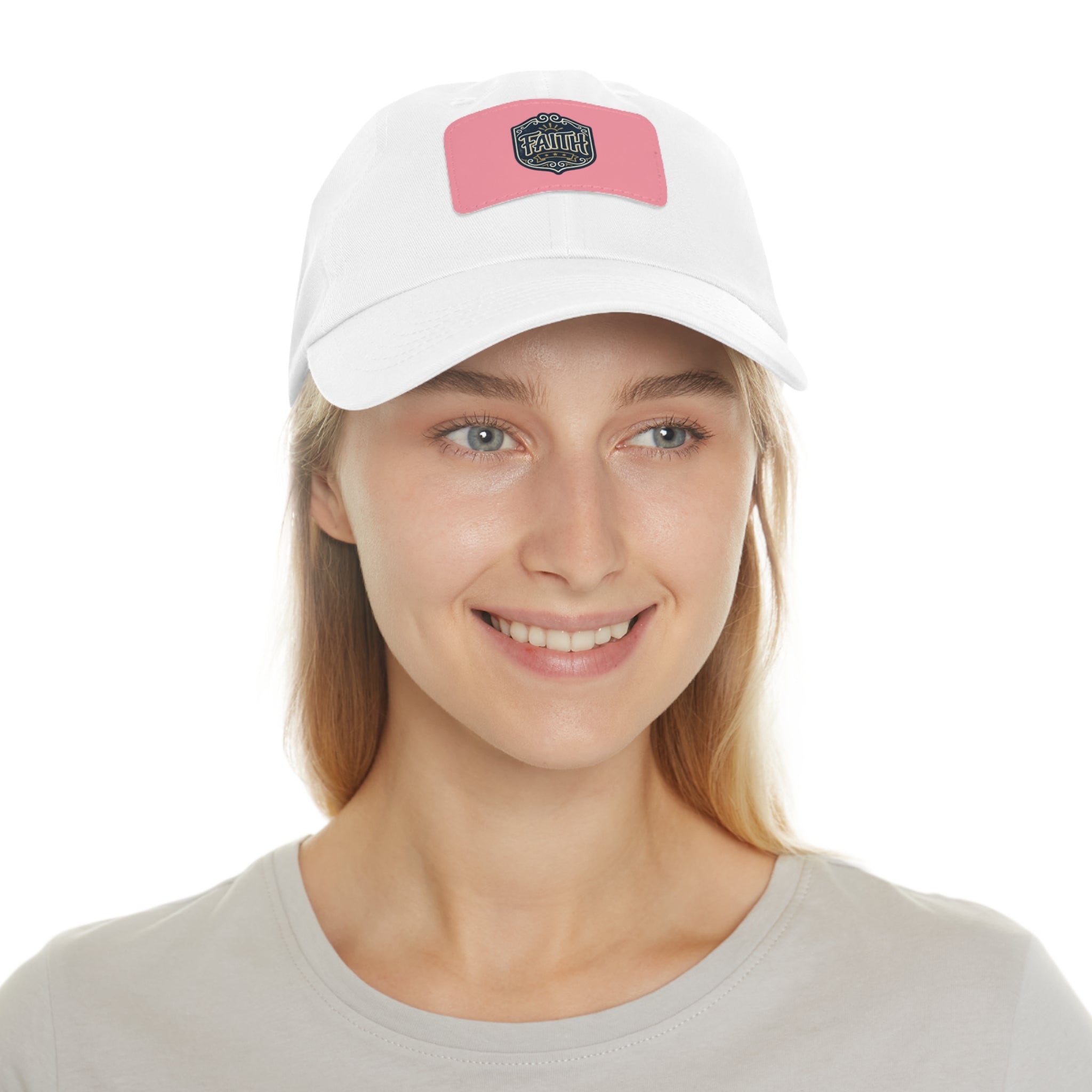 Dad Hat with Leather Patch (Rectangle)