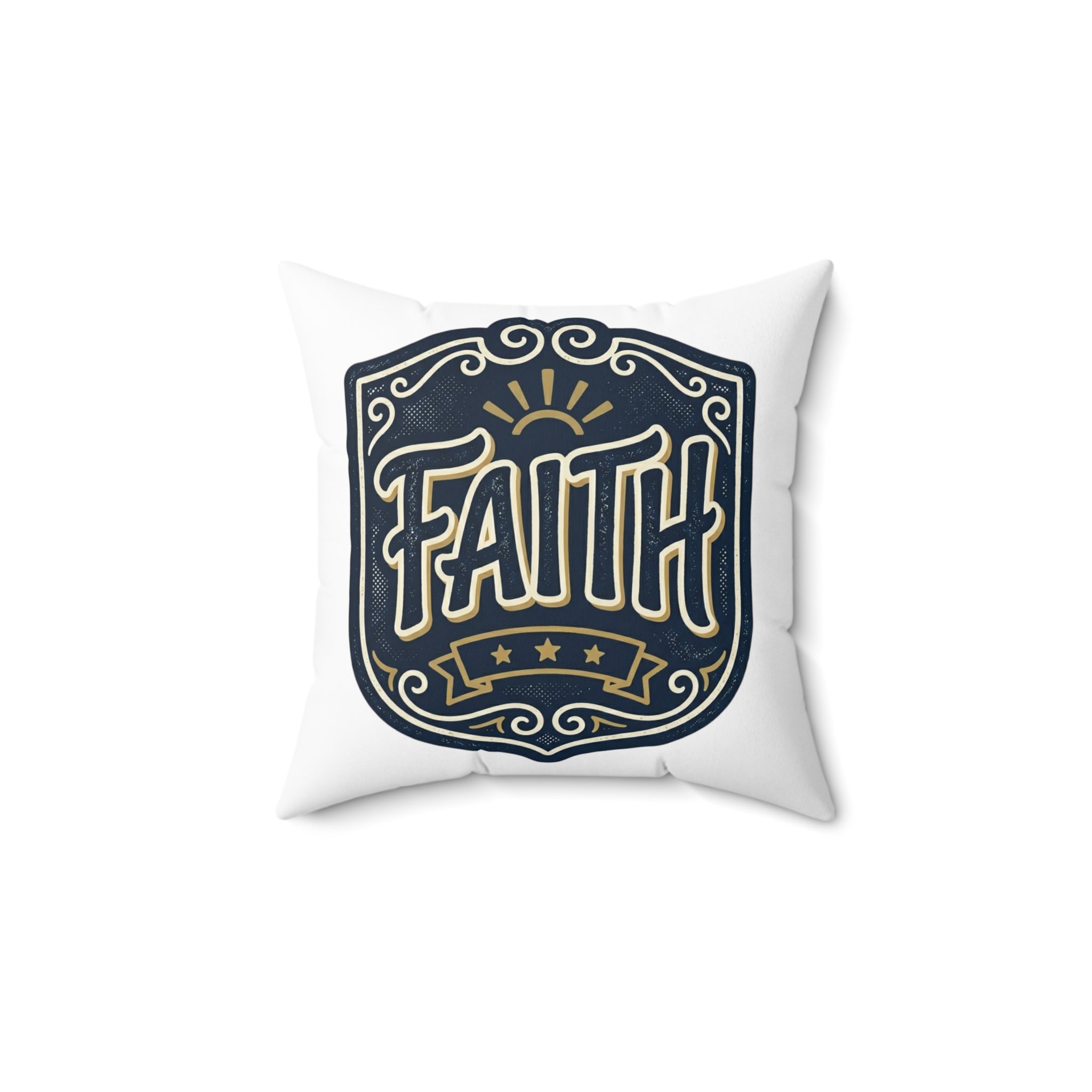 Faith Decorative Pillow — Inspirational Square Throw Pillow