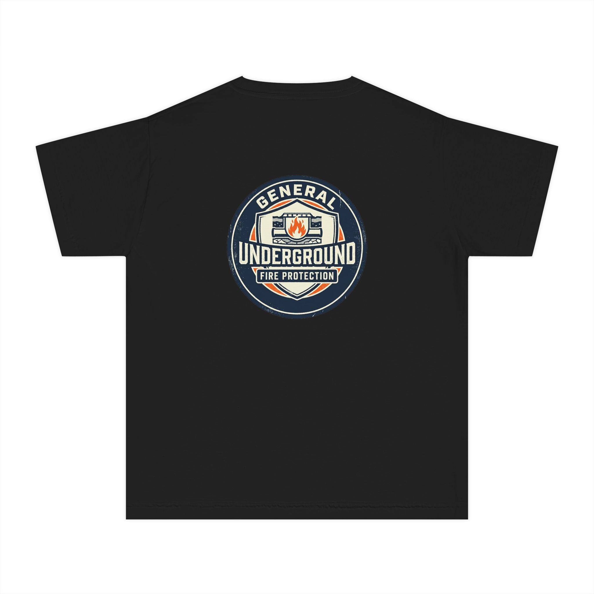Youth Tee — "General Underground Fire Protection" Retro Badge