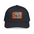 Mid Profile Baseball Cap with Leather Patch (Rectangle)