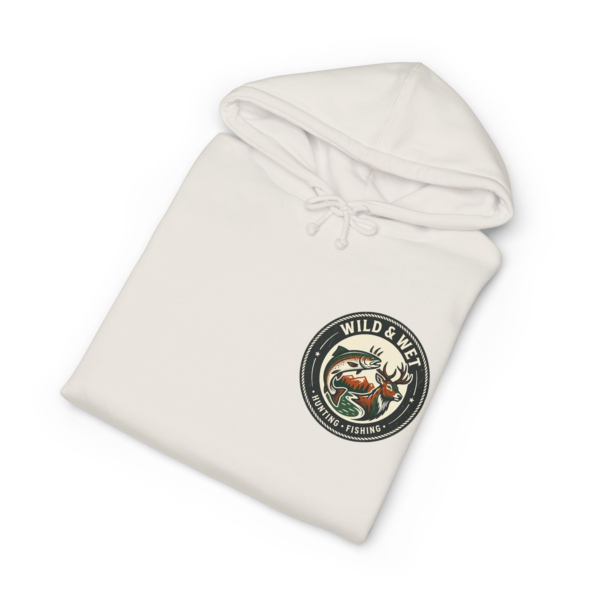Fishing Club Hoodie – 'Wild & Free' Bass Patch Hooded Sweatshirt