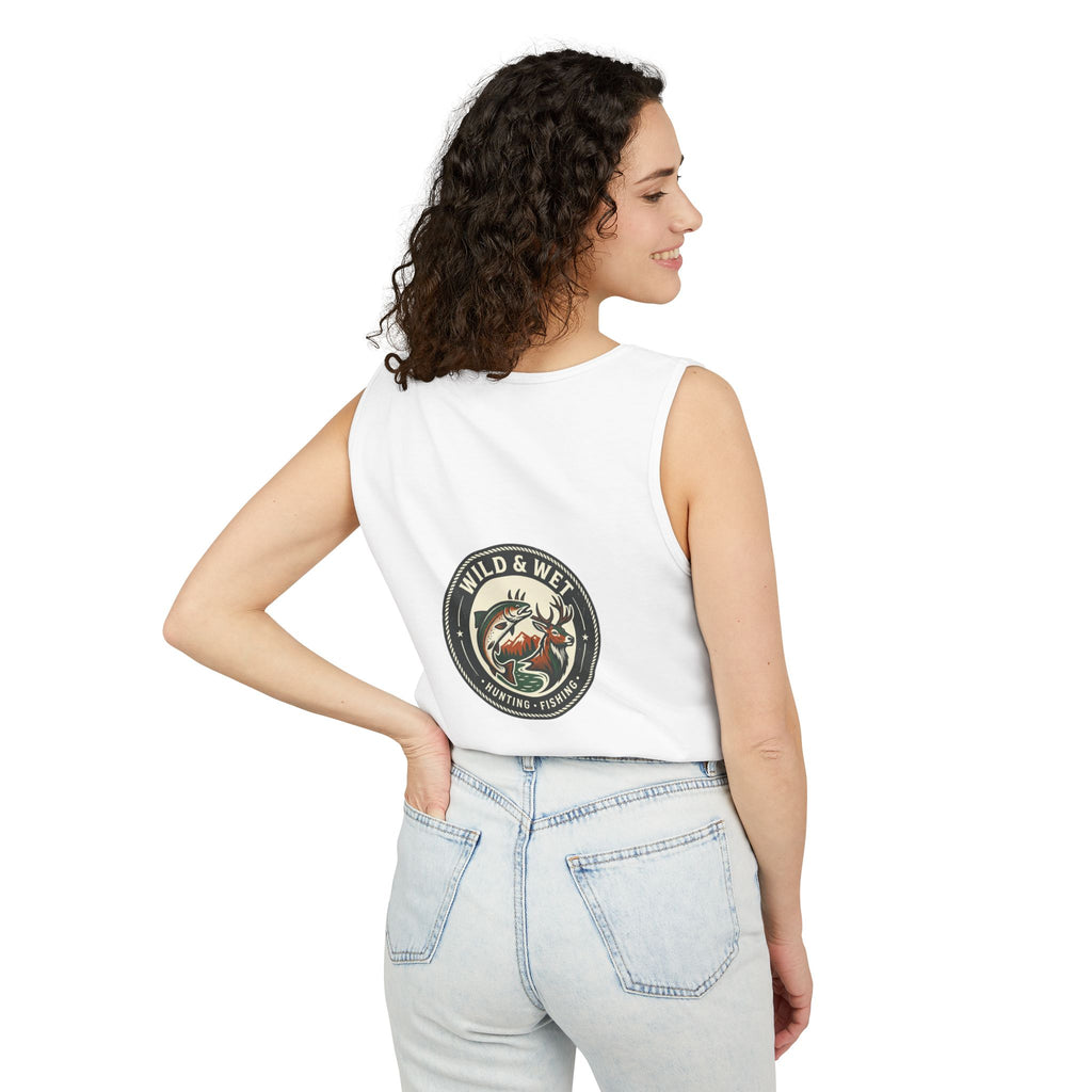 Wild & Wet Fishing Tank Top — Vintage Fish Crest Sleeveless Tee