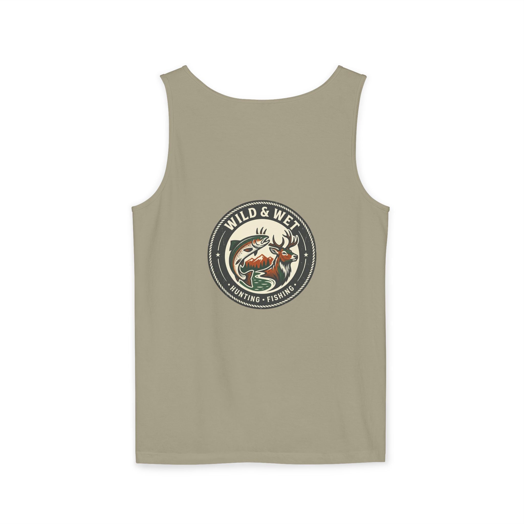 Wild & Wet Fishing Tank Top — Vintage Fish Crest Sleeveless Tee