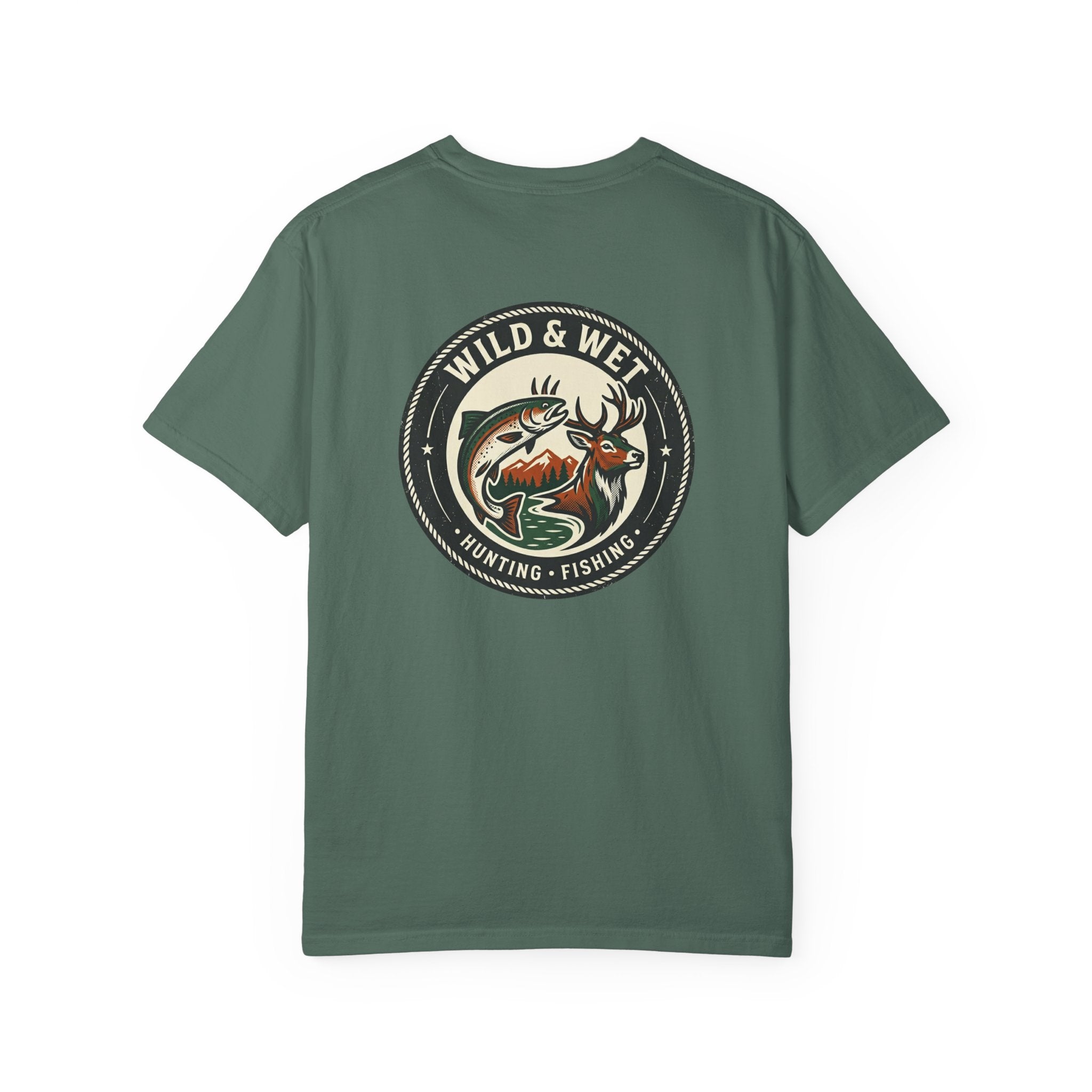 Hunting & Fishing Logo T-Shirt — "Wild & Wet" Outdoor Graphic Tee