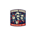 Founding Daddies Freedom Tour Sticker | Patriotic Humor, Distressed Americana